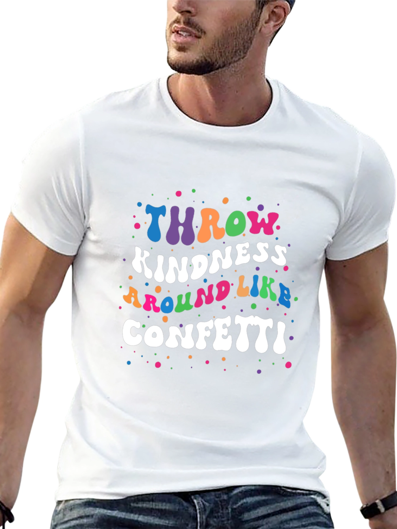 Kindness Confetti Graphic Tee - Positive Vibes Shirt