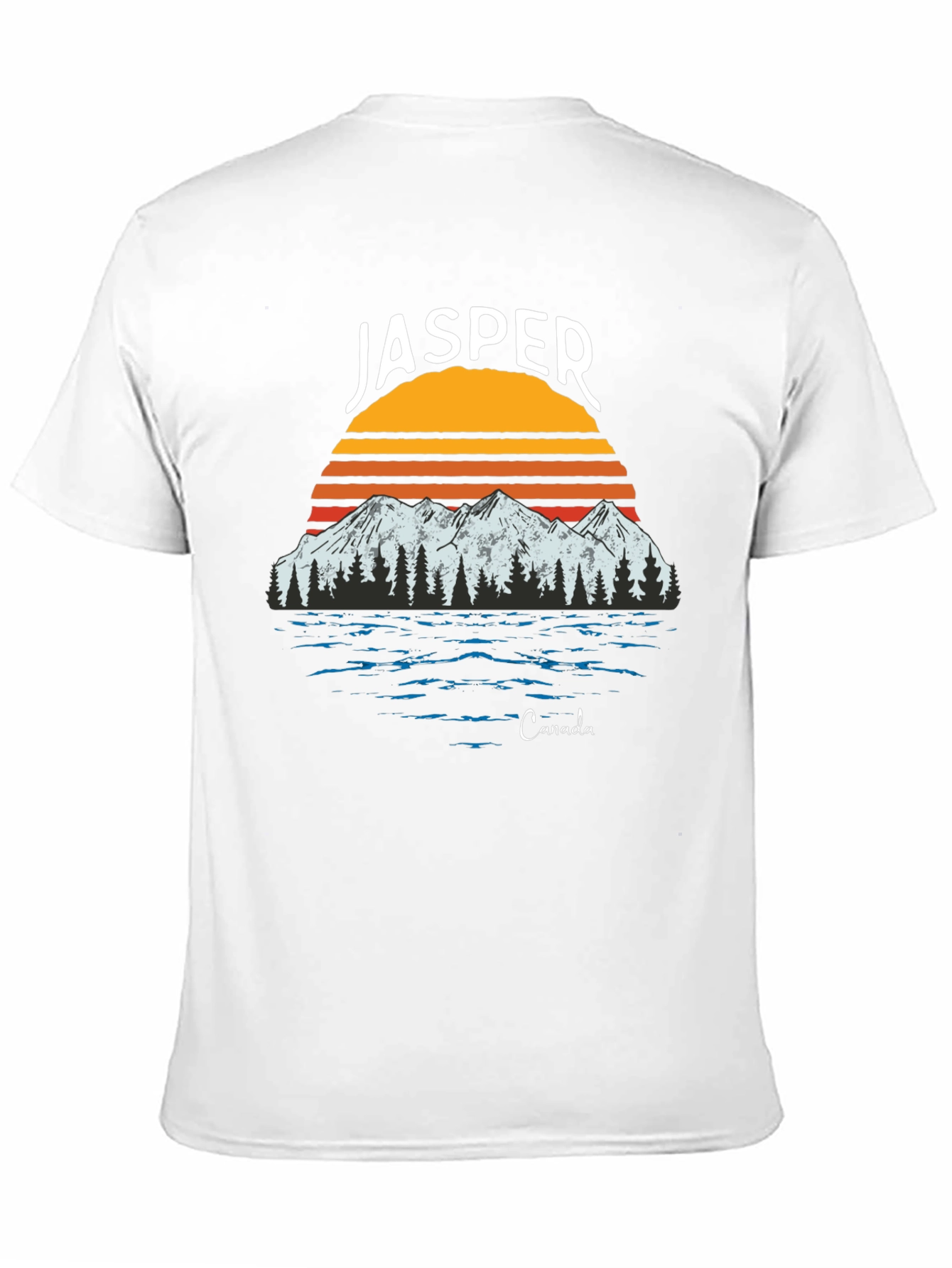 Jasper Canada T-Shirt: Mountain Sunset Design