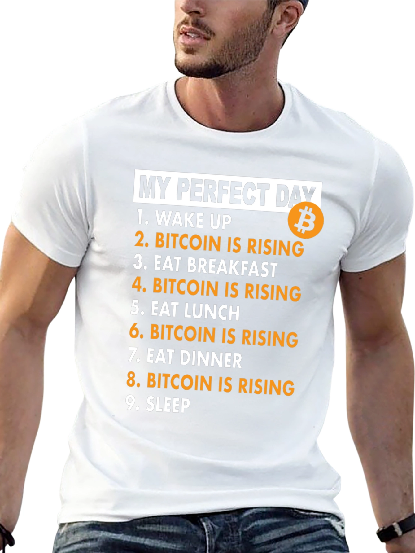 My Perfect Day Bitcoin Rising Black T-Shirt