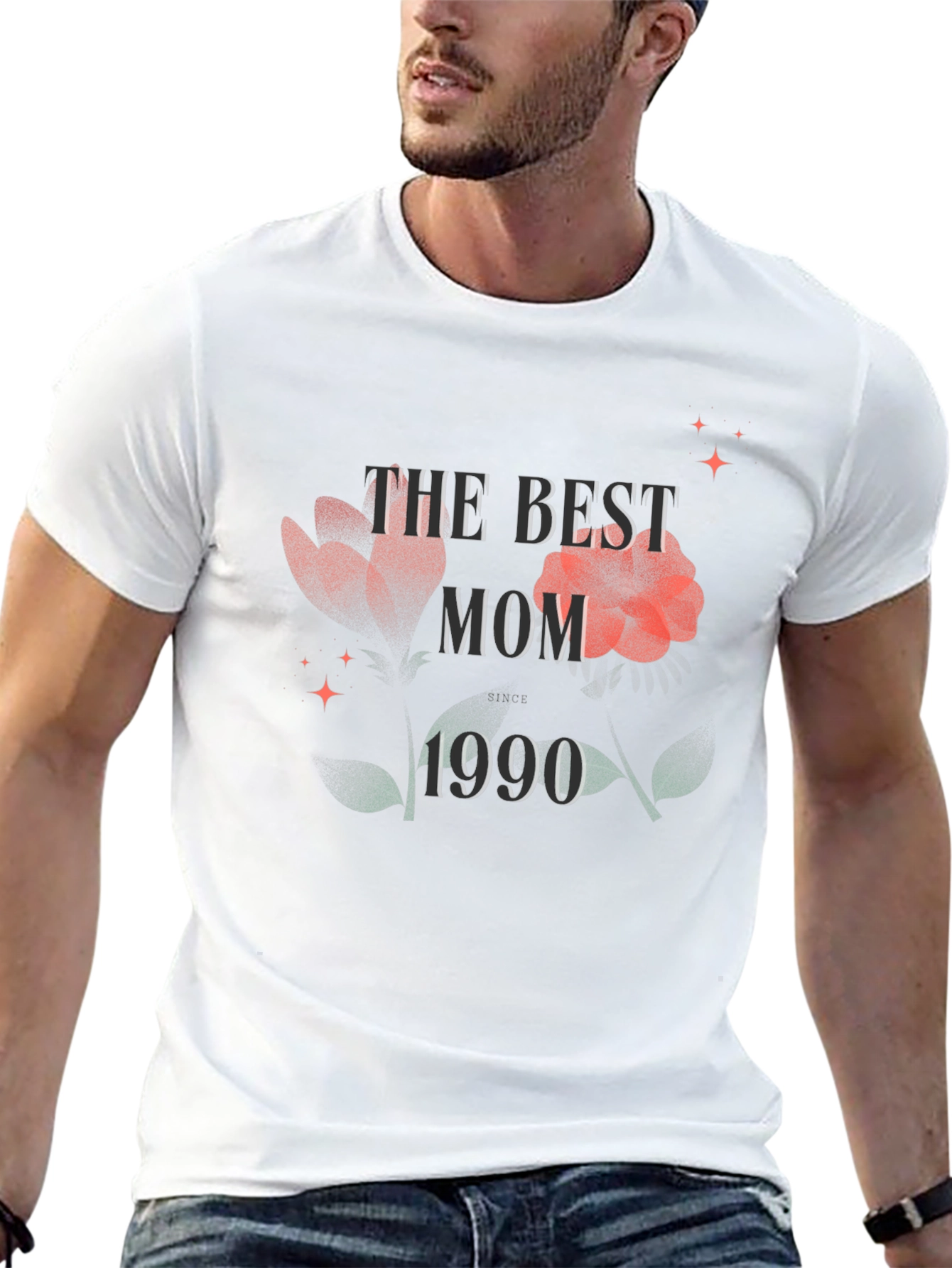 Best Mom Ever T-Shirt - Floral 1990 Design