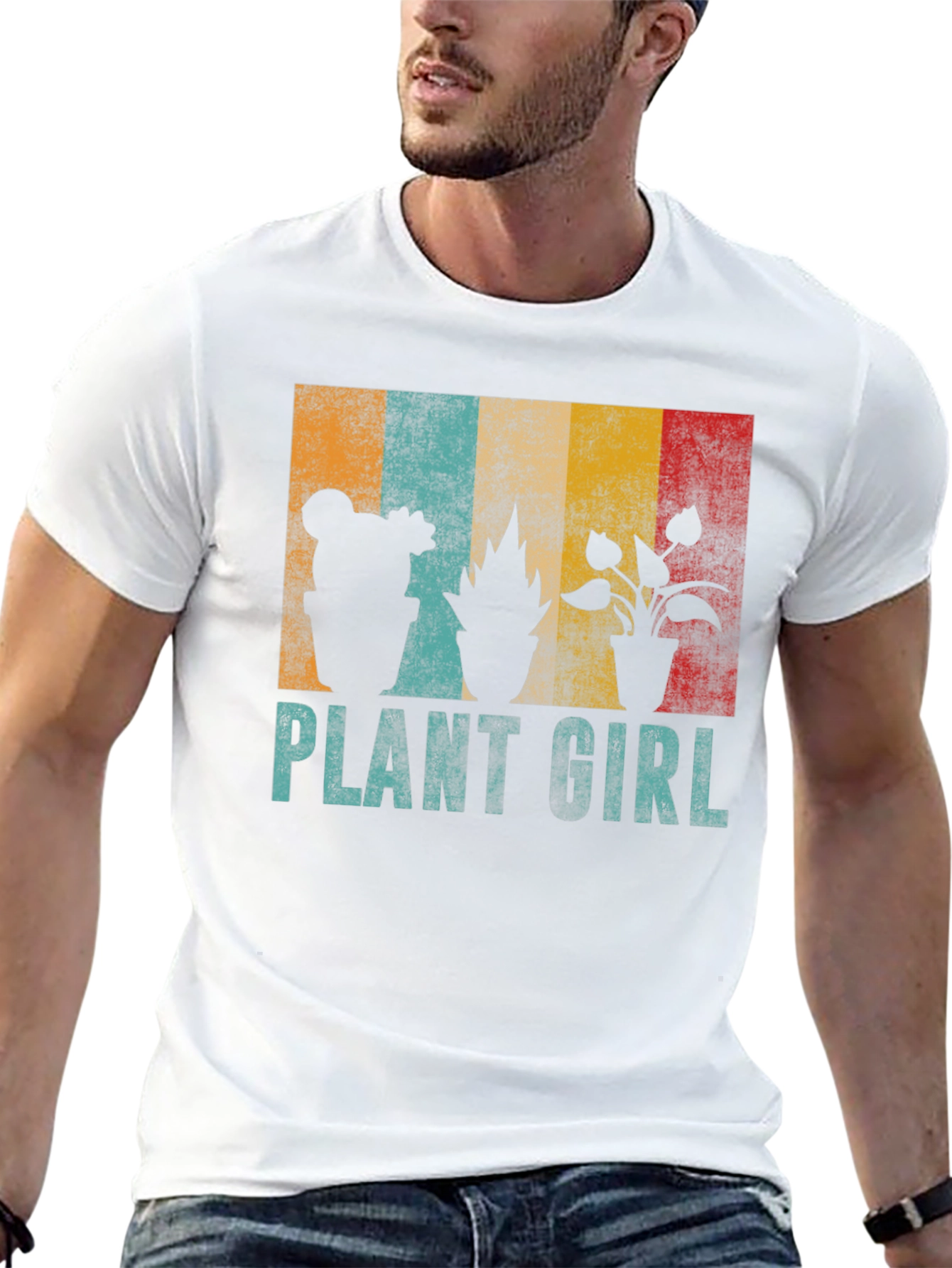 Plant Girl Retro Graphic Tee - Garden Lover Shirt