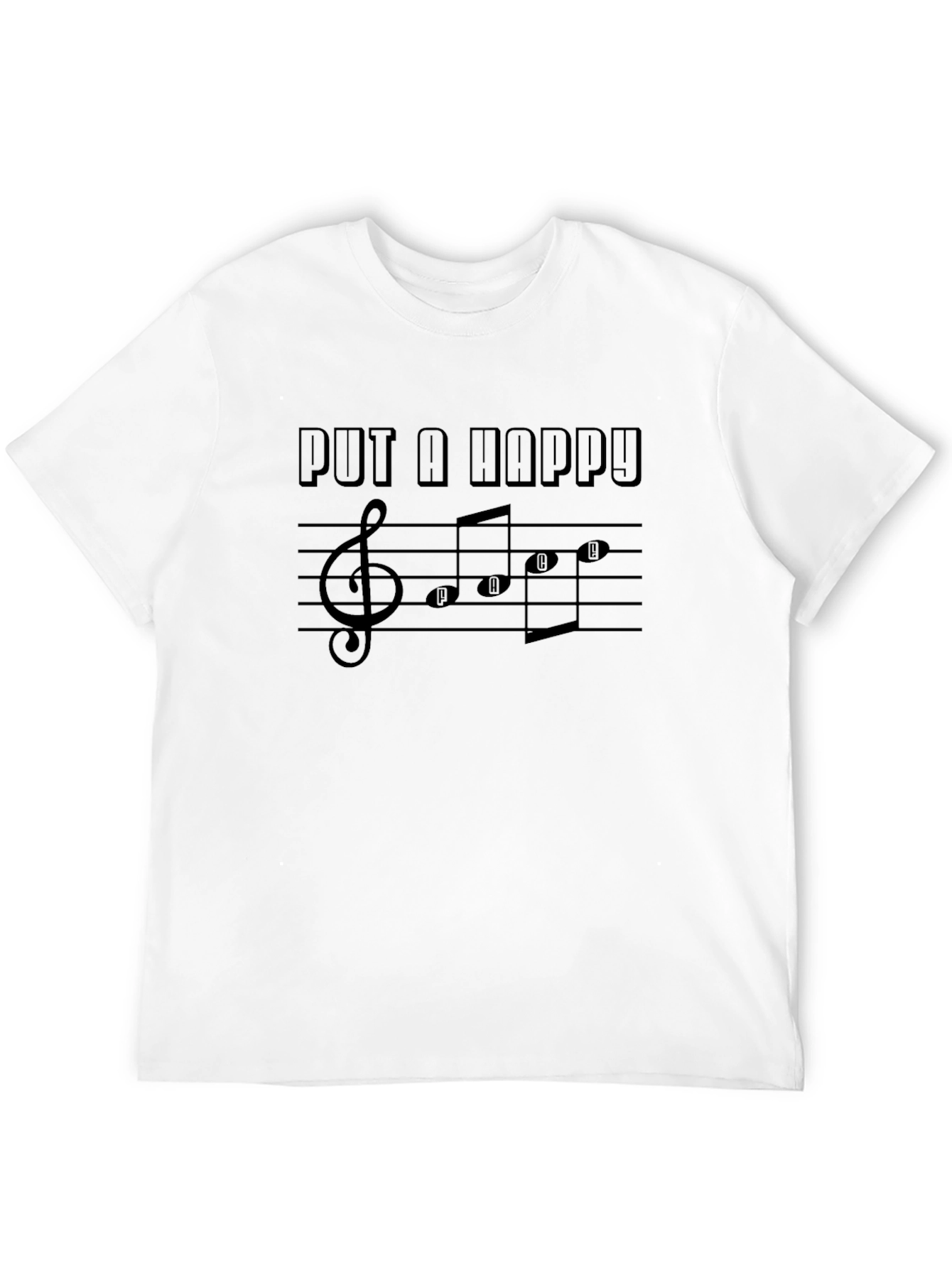 Musical Note Graphic Tee - Put a Happy