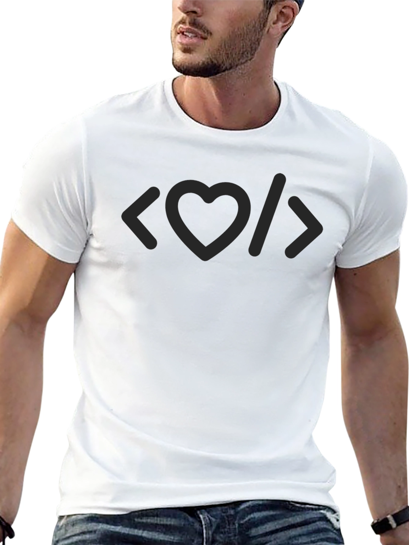 Code Love T-Shirt - Programmer Heart Design