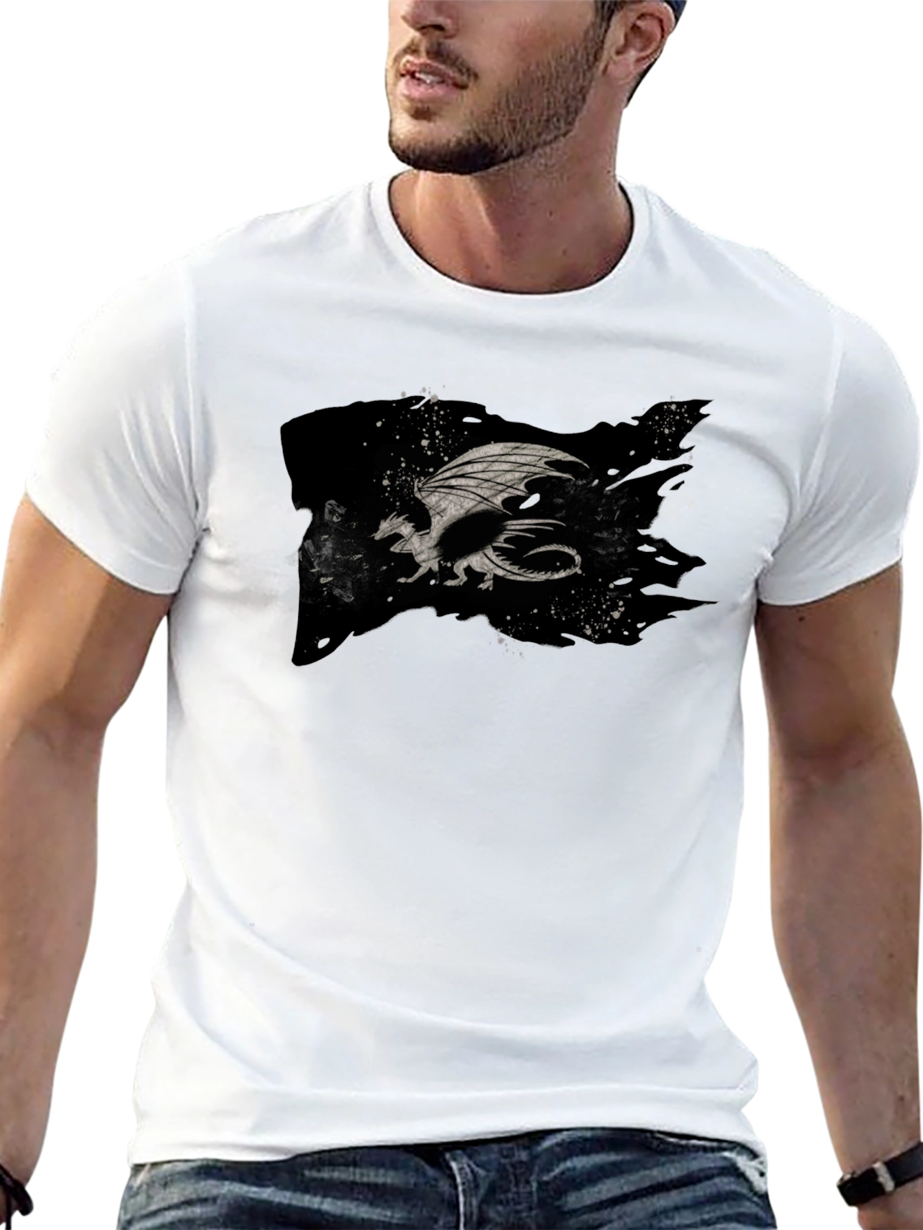 Dragon Graphic Tee - Black