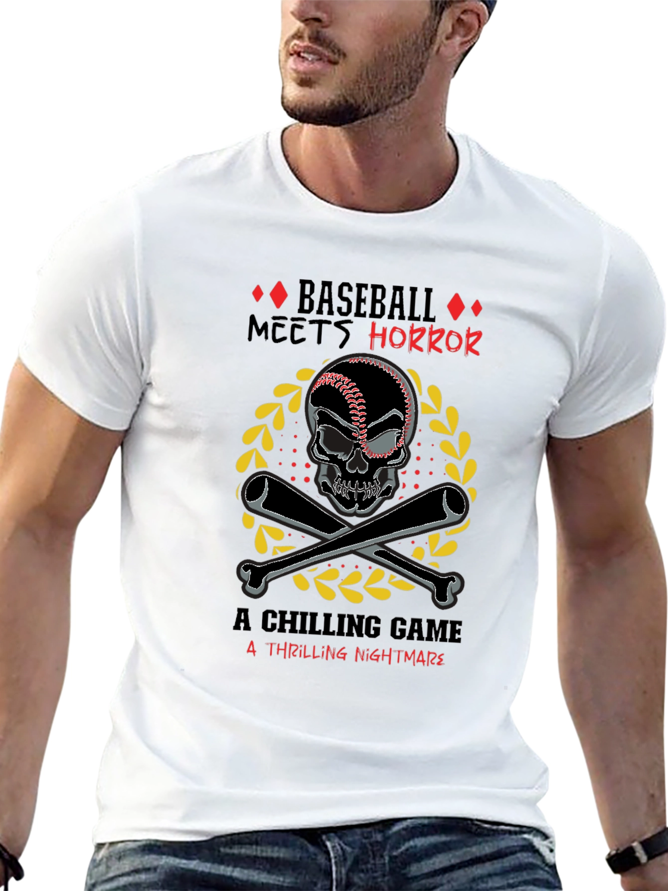 Baseball Horror T-Shirt - Chilling Nightmare