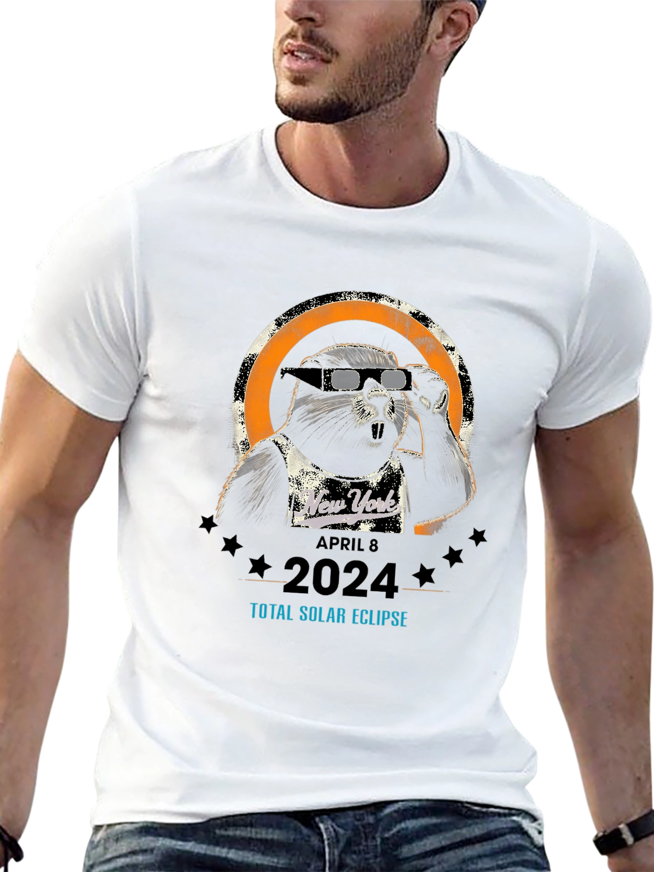 New York 2024 Total Solar Eclipse Beaver T-Shirt