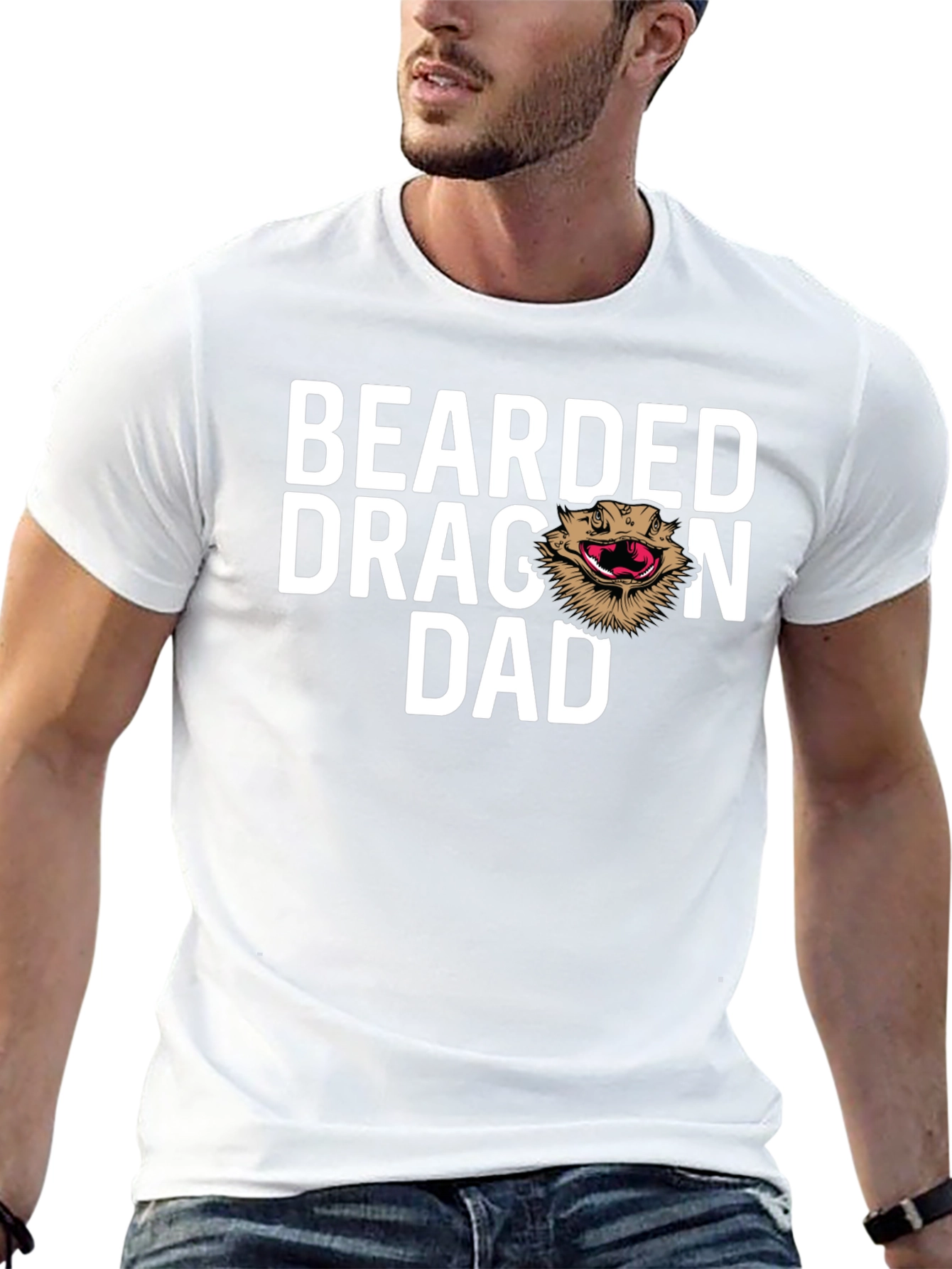 Bearded Dragon Dad T-Shirt - Reptile Lover Tee