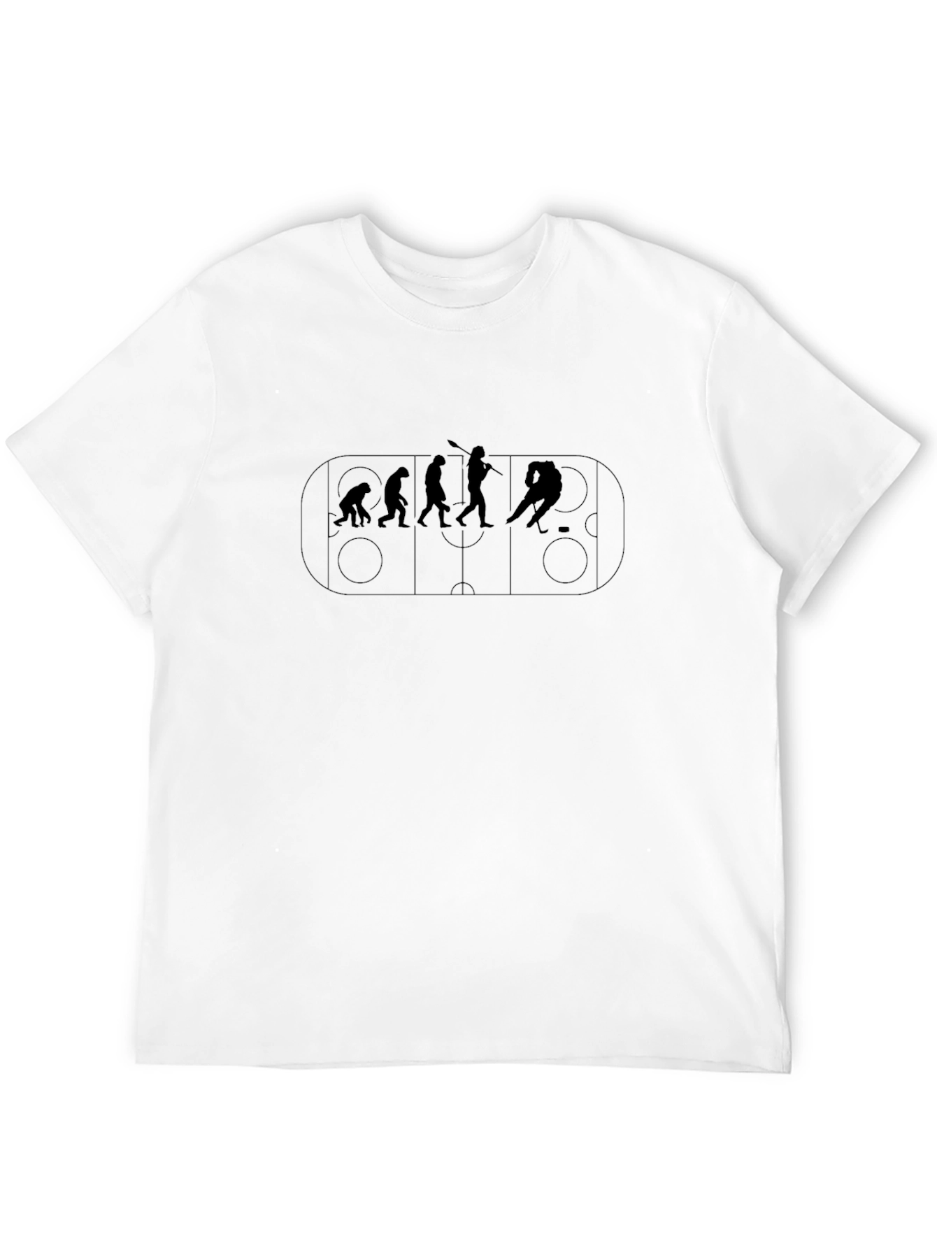 Hockey Evolution Graphic T-Shirt - Black Cotton Tee