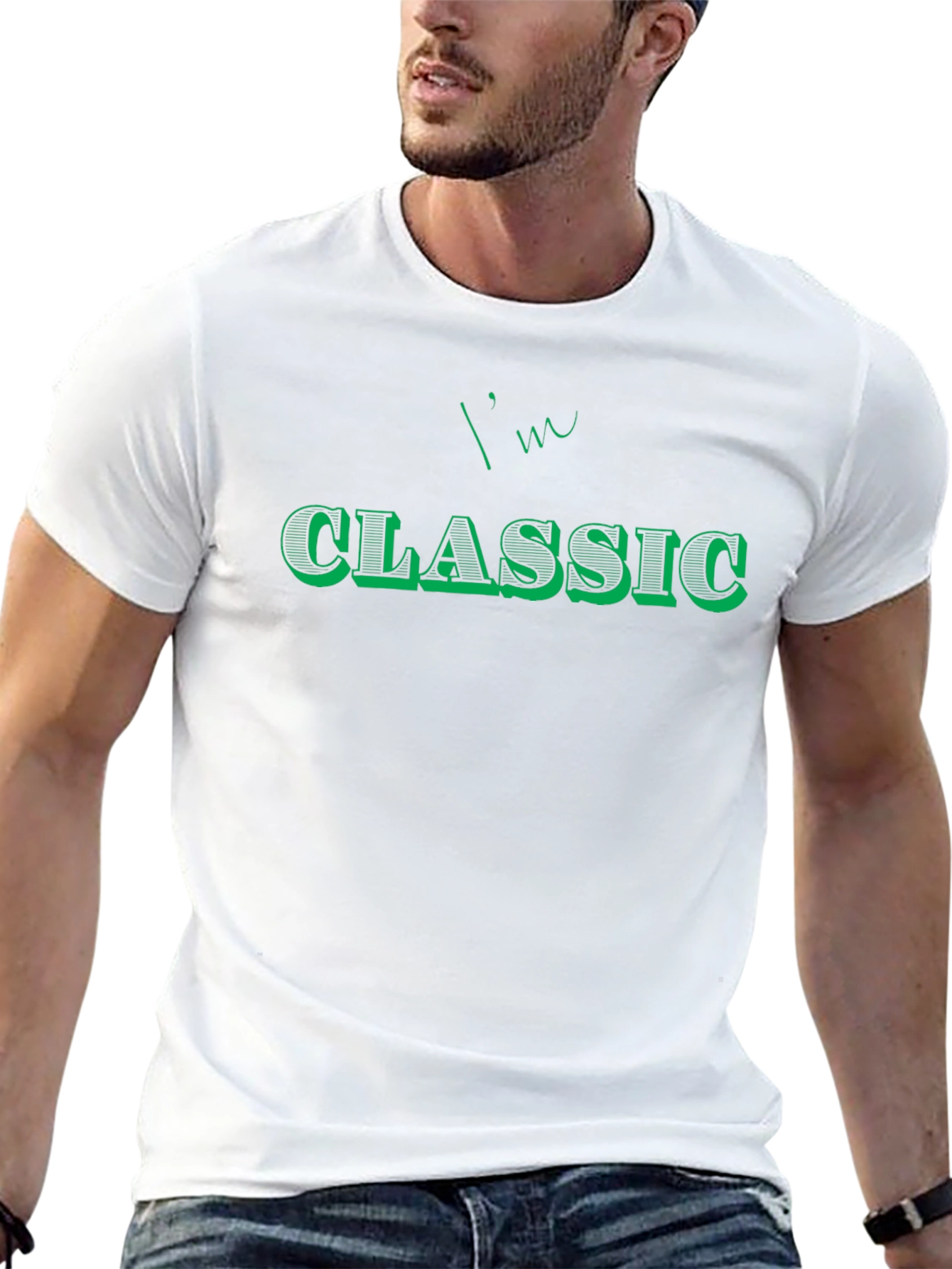 Classic Style Black Cotton T-Shirt