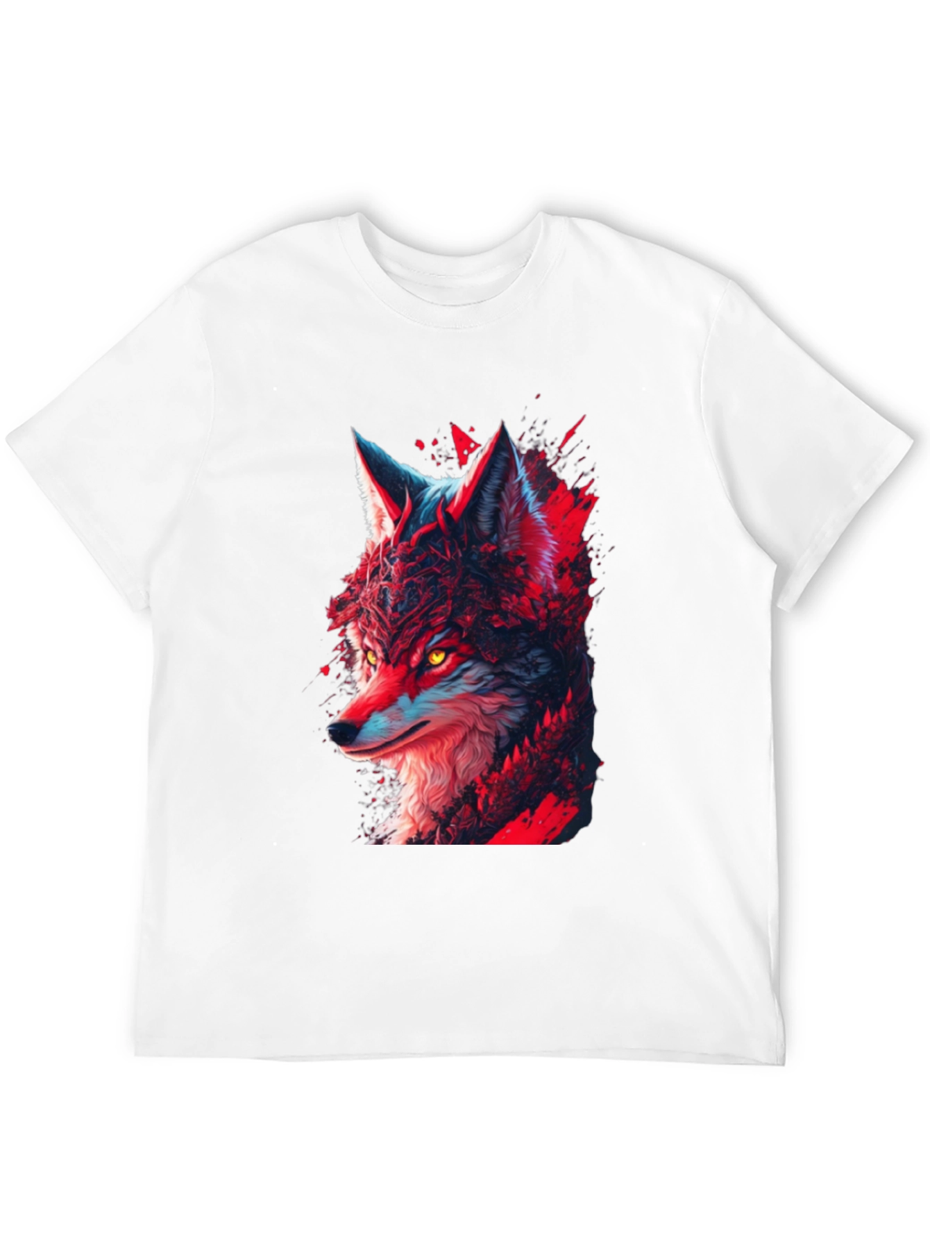 Wolf Graphic Print Black T-Shirt