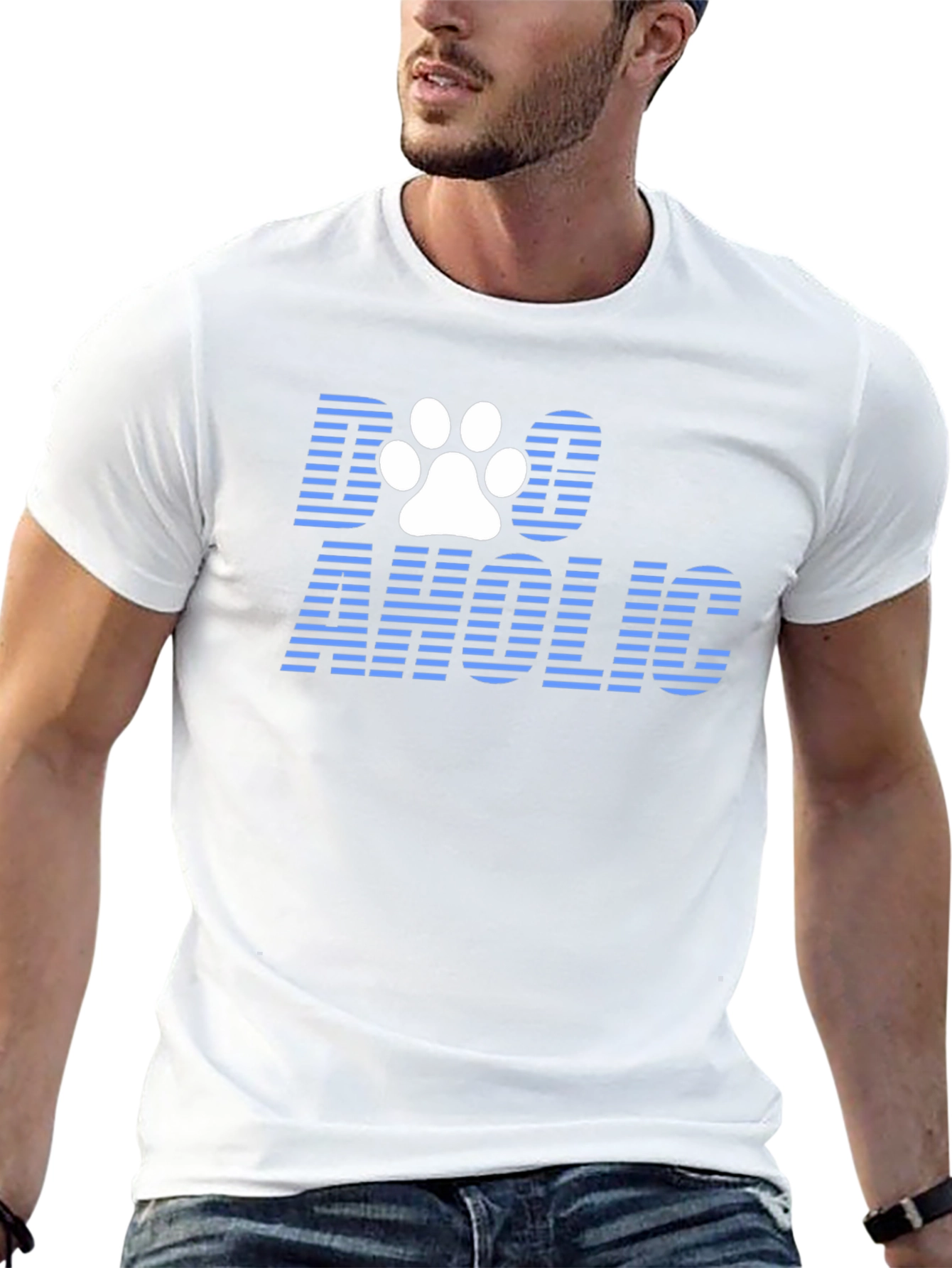 Dogaholic T-Shirt: Paw Print Design