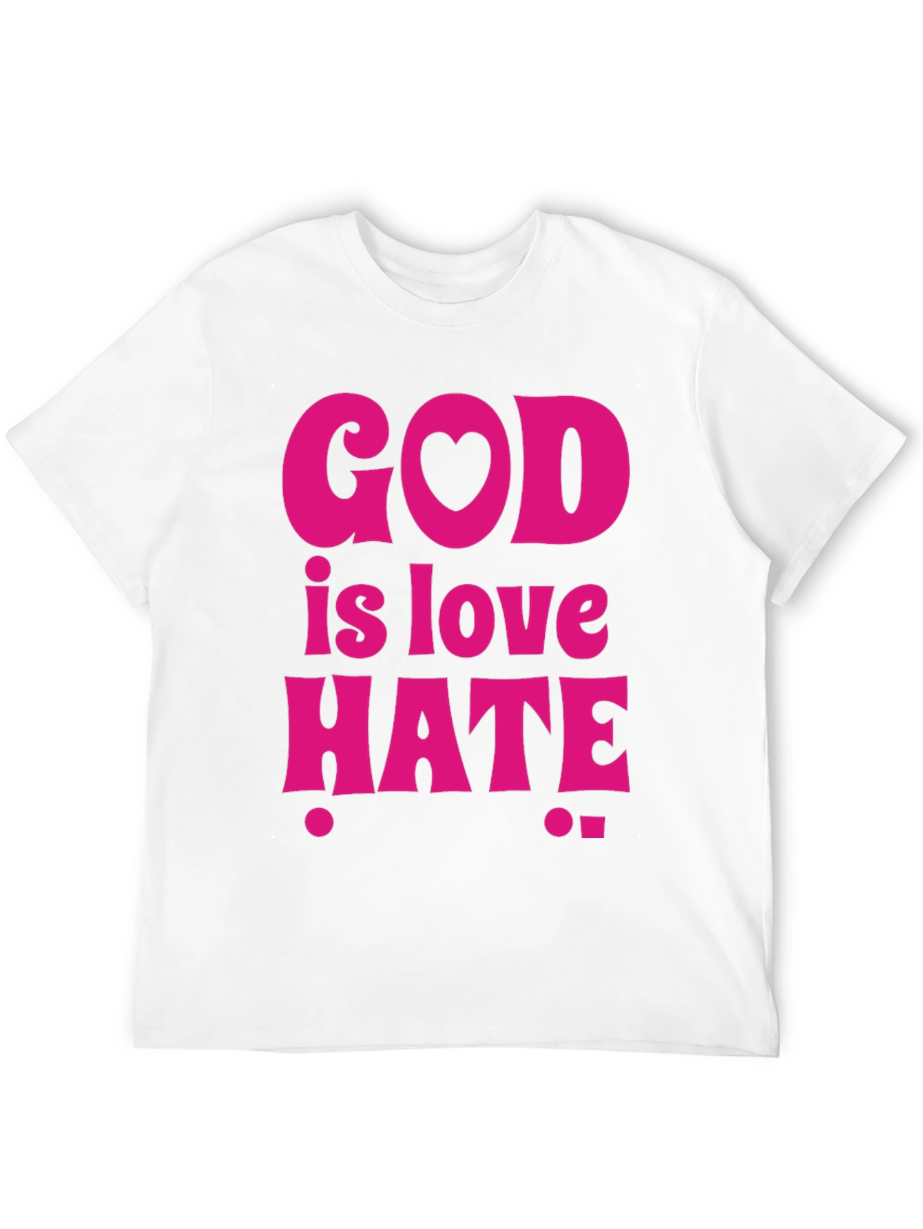 God is Love Hate Black Graphic Tee