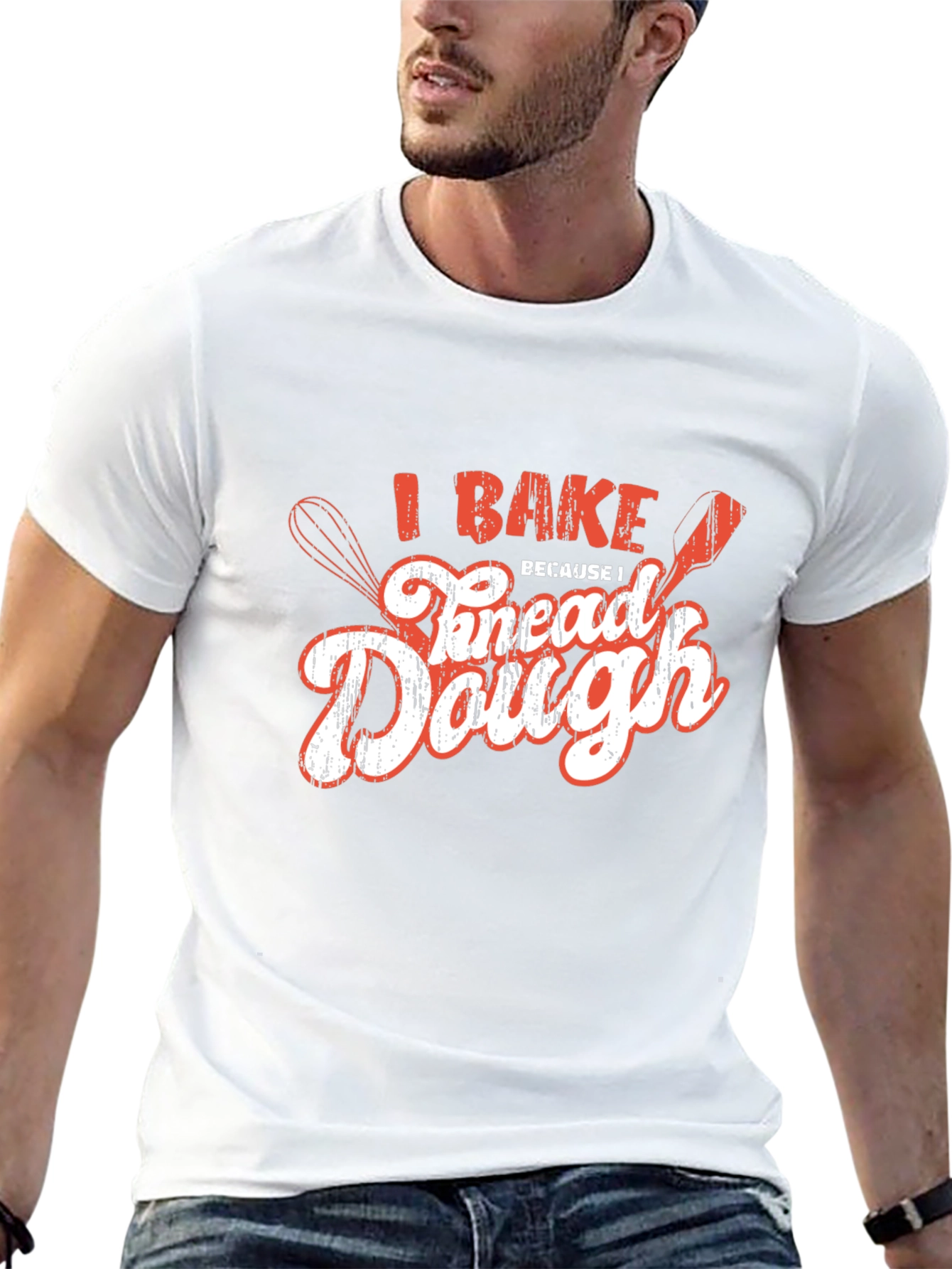 I Bake Because I Knead Dough Black T-Shirt