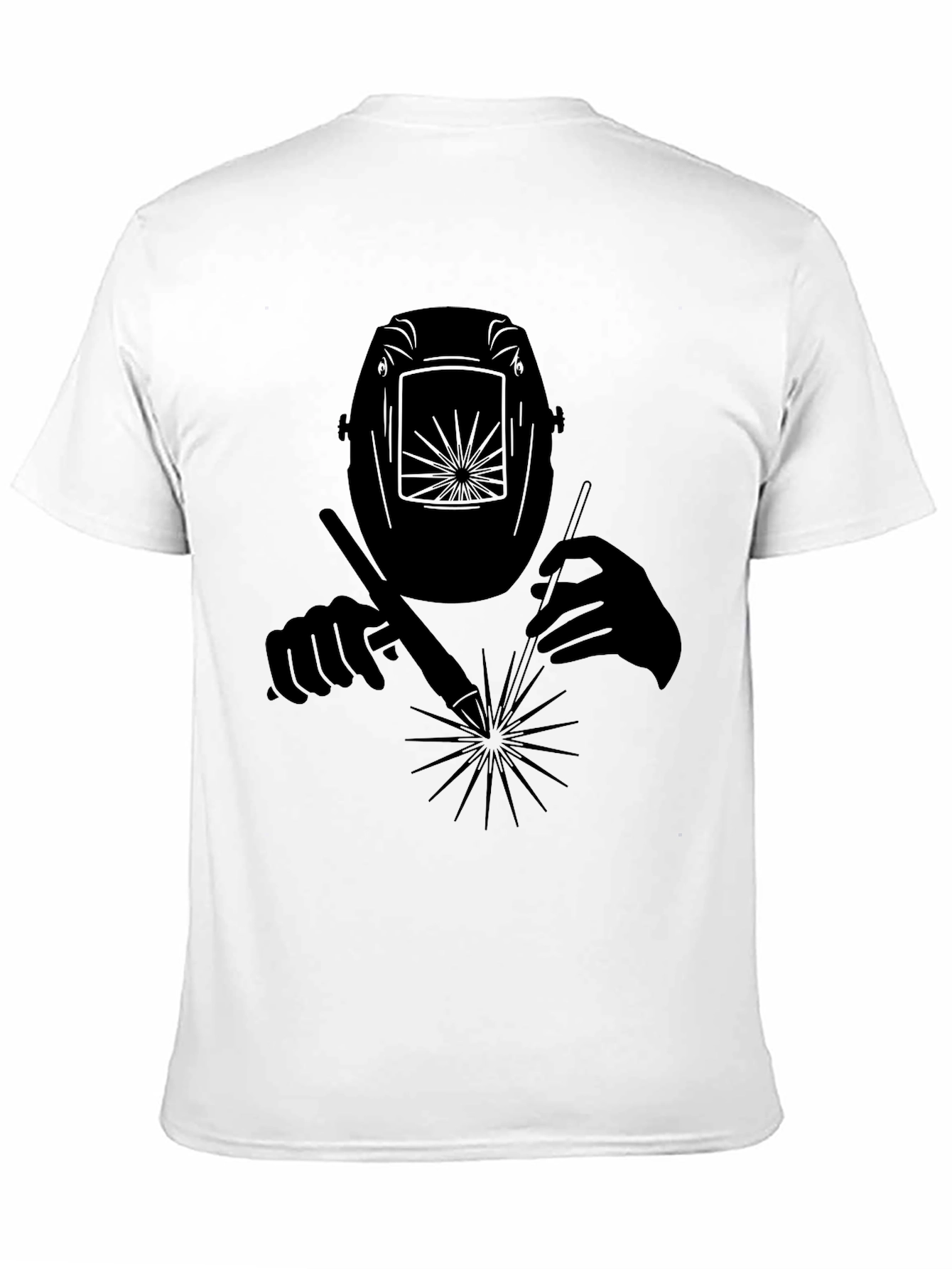 Welder Silhouette Graphic T-Shirt - Black