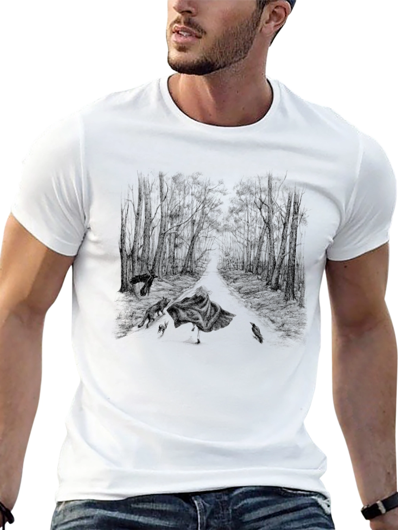 Dark Forest Graphic Tee - Unisex Black T-Shirt