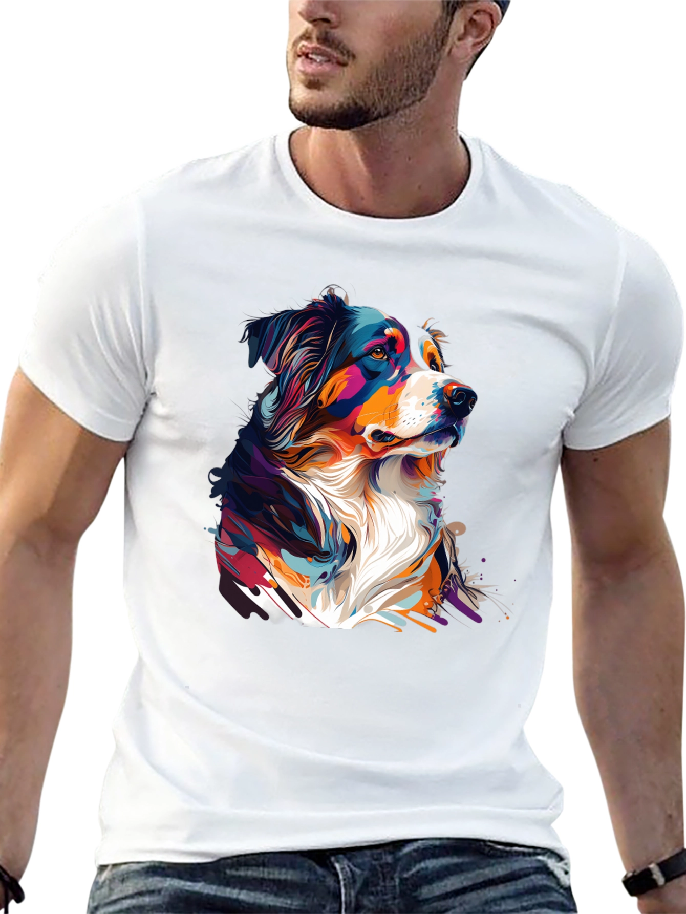 Vivid Australian Shepherd Graphic Tee