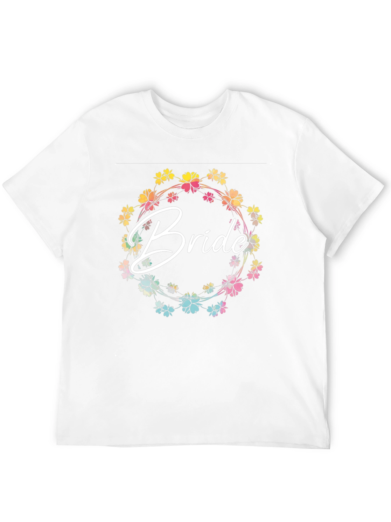 Bride Floral Wreath T-Shirt - Bridal Shower Tee