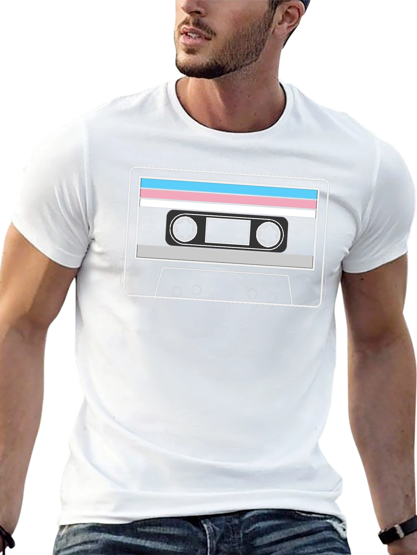 Retro Trans Pride Cassette Tape T-Shirt