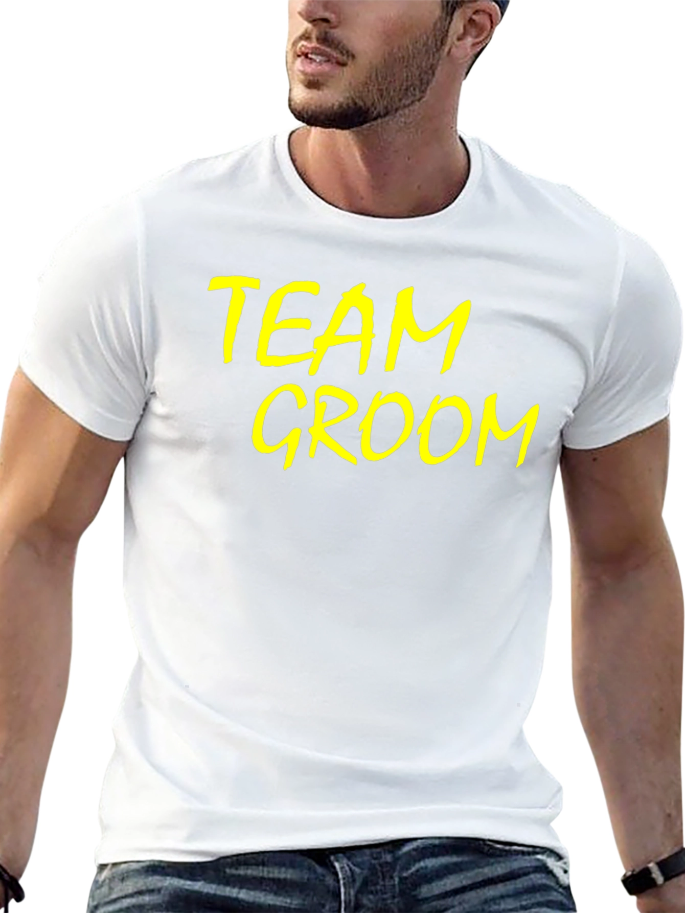 Team Groom Black T-Shirt - Wedding Party Apparel