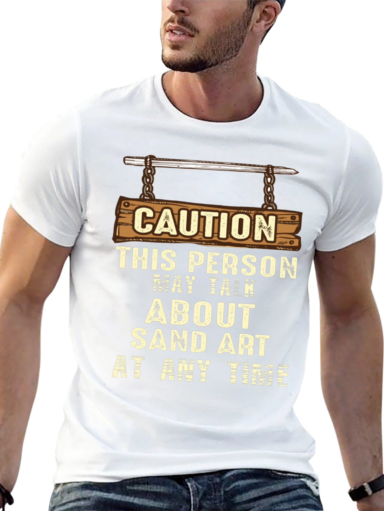 Caution Sand Art Talker T-Shirt