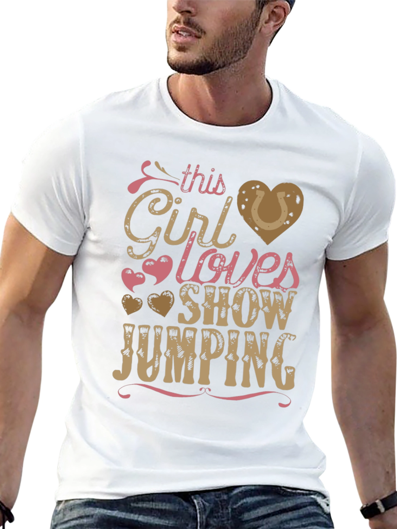 Girl Loves Show Jumping Black T-Shirt