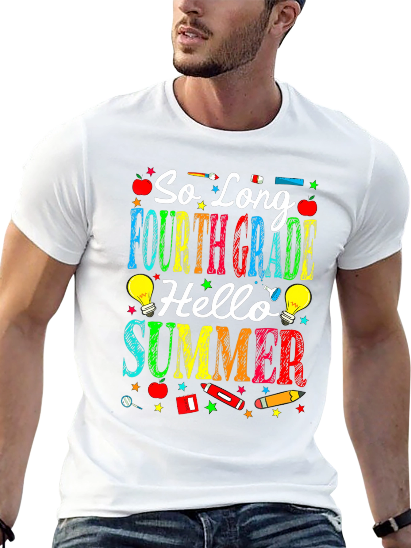So Long Fourth Grade Hello Summer Black T-Shirt
