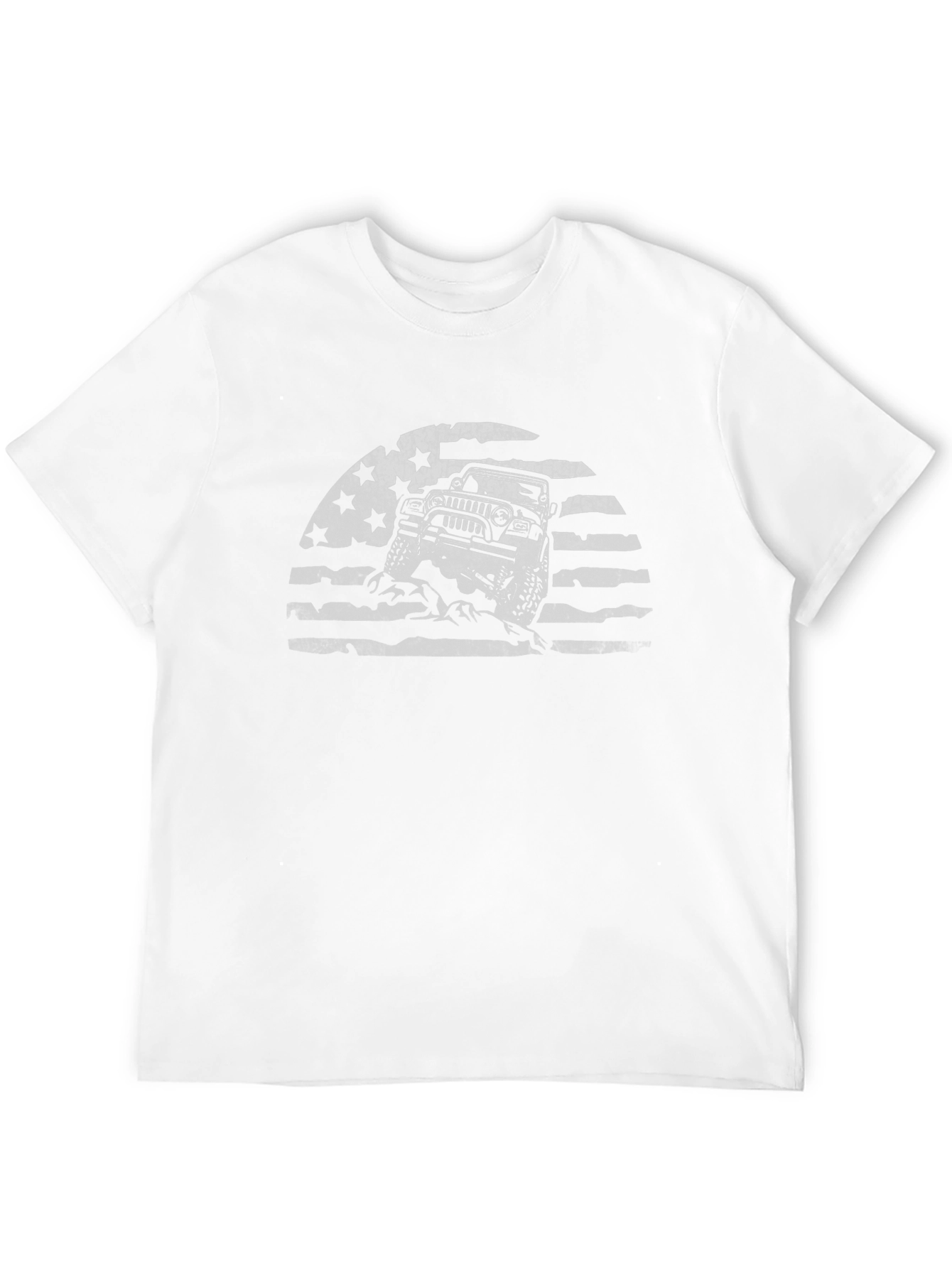 American Flag Jeep Graphic T-Shirt