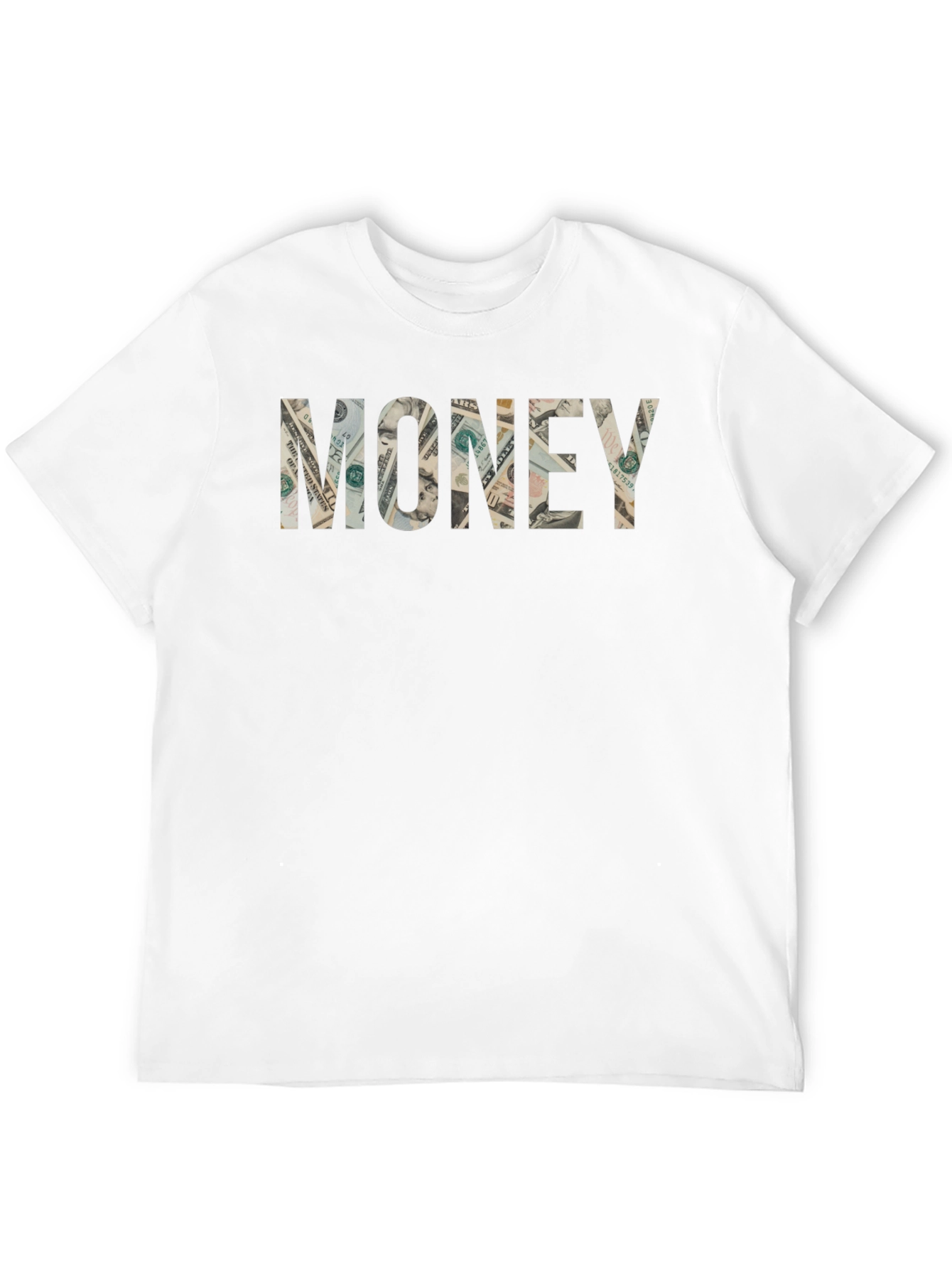 Money Graphic Print Tee - Black Casual T-Shirt