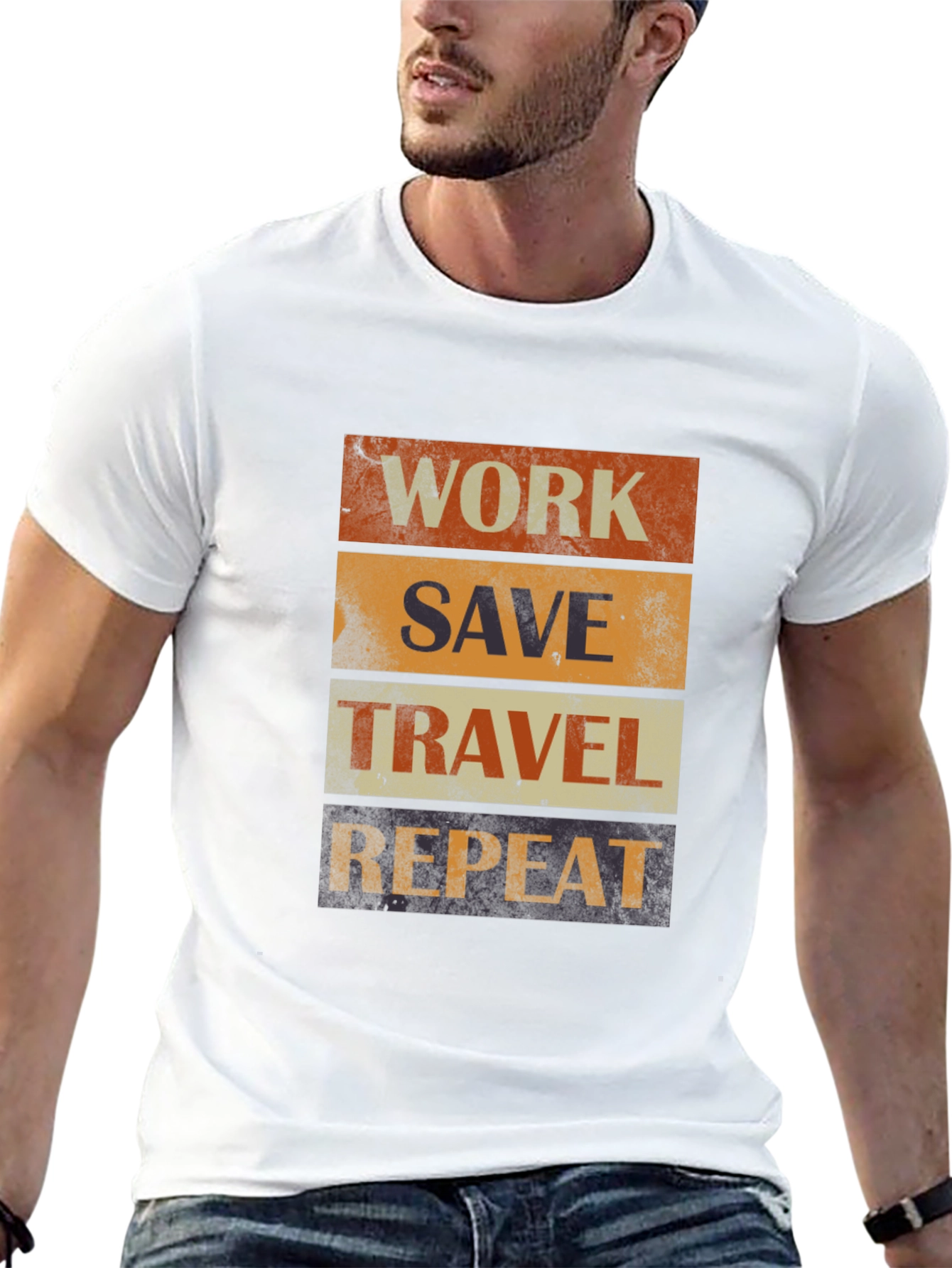 Work Save Travel Repeat Graphic Tee