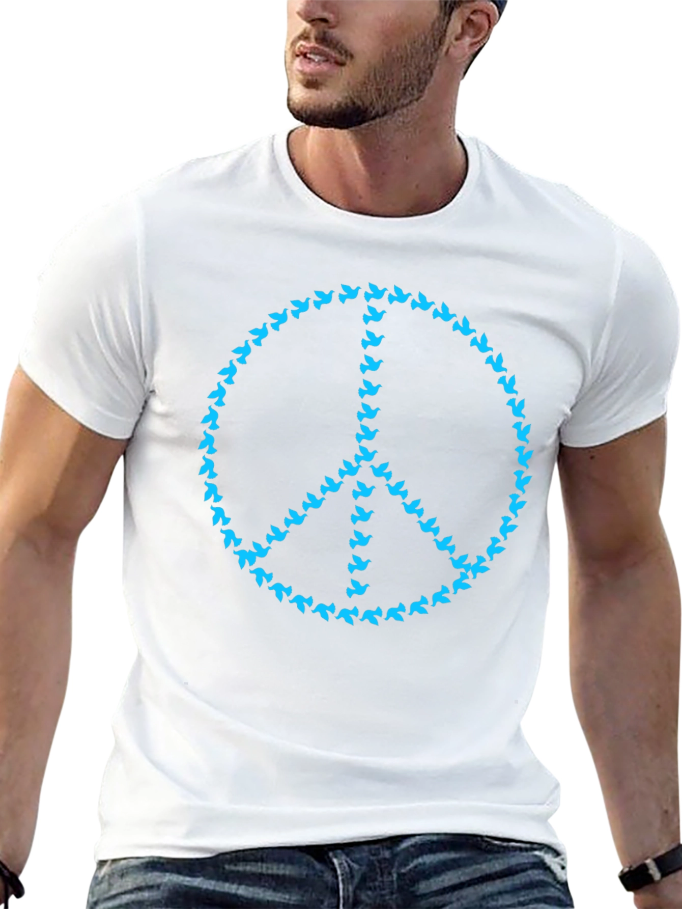 Peace Dove Graphic T-Shirt - Black