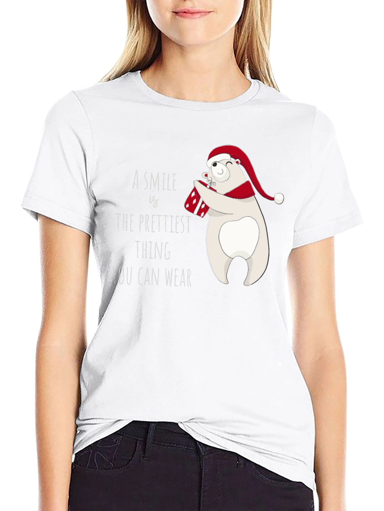 Festive Polar Bear Graphic Tee