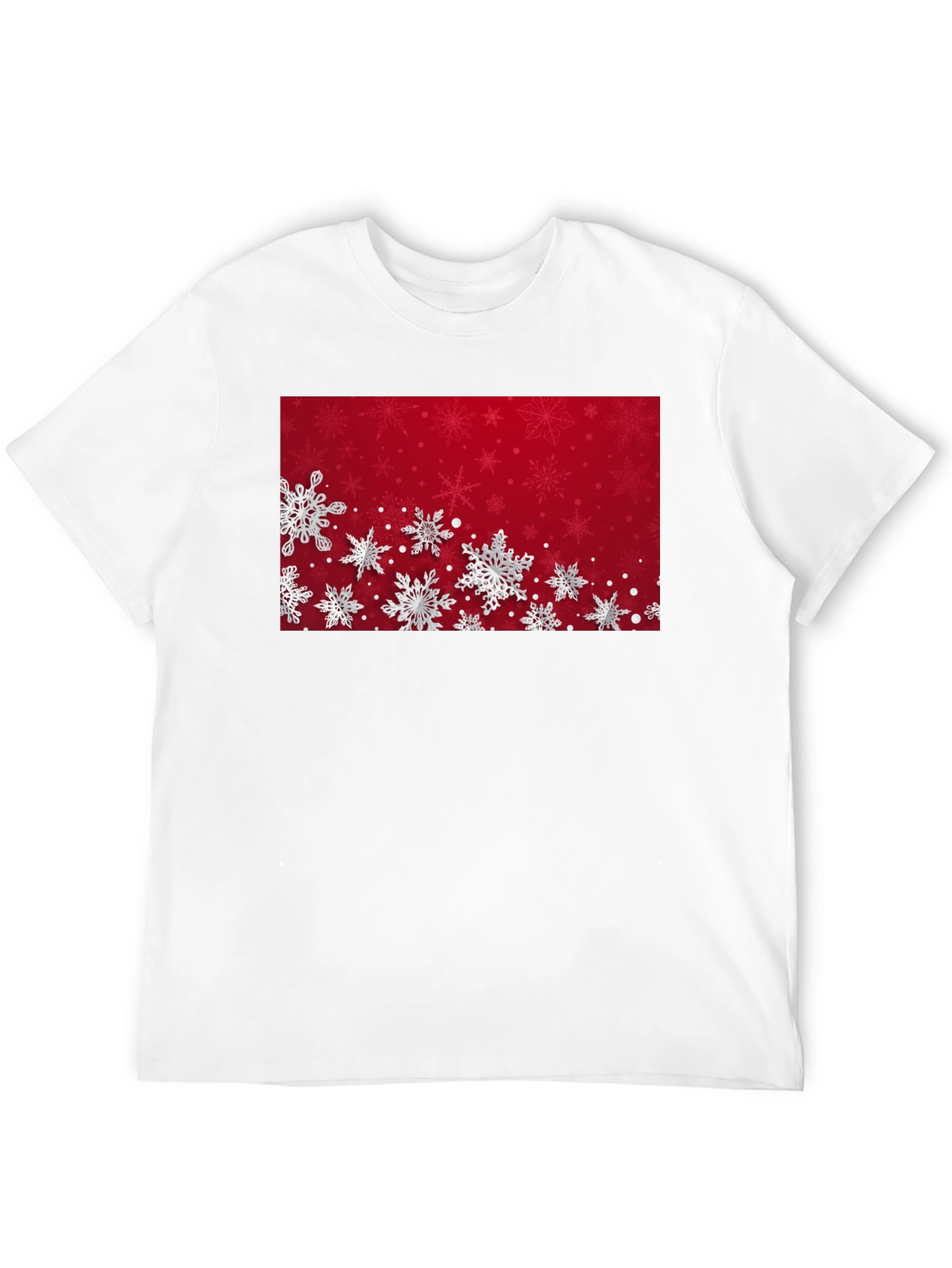Snowflake Graphic T-Shirt - Festive Holiday Apparel