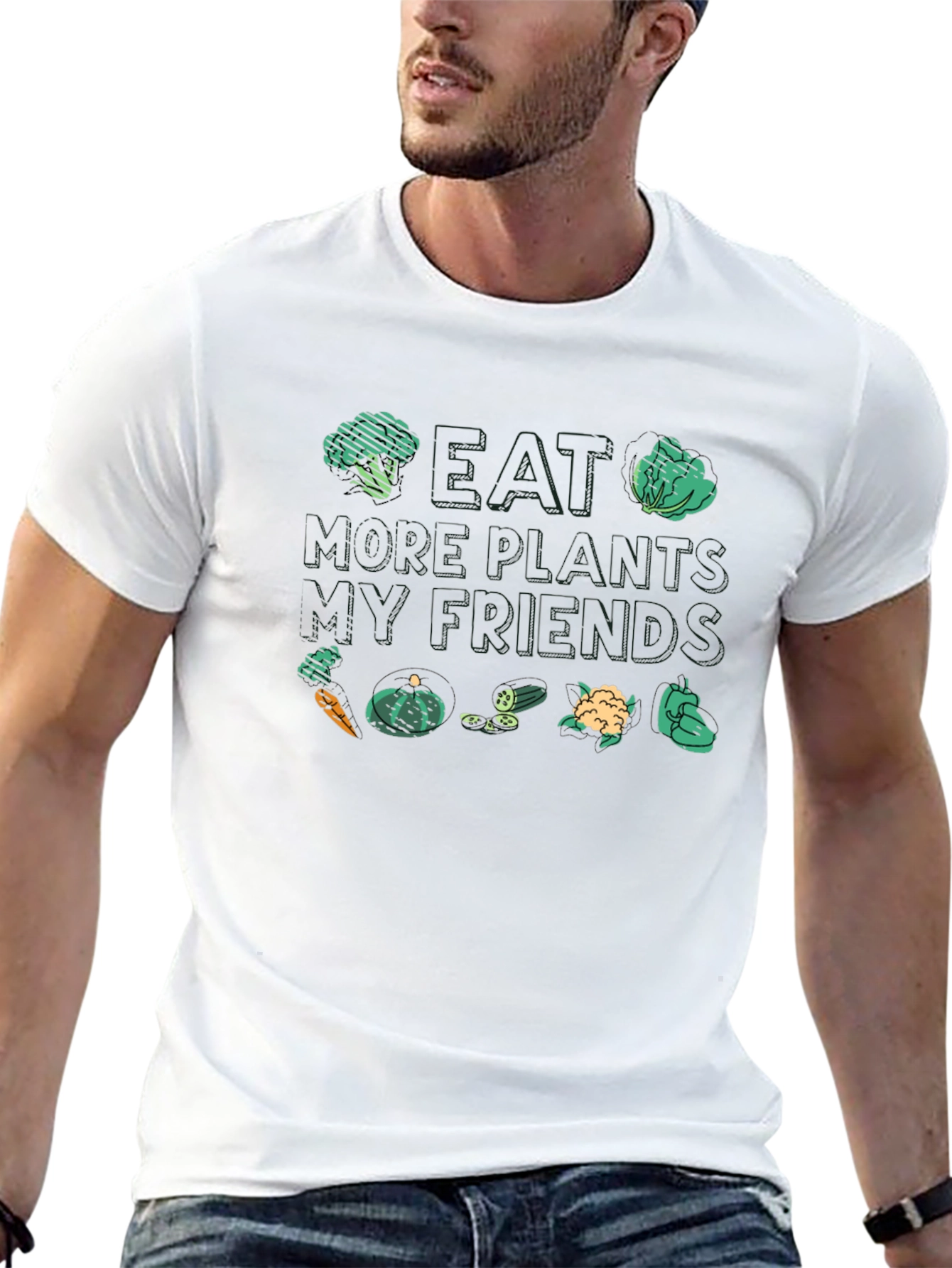 Eat Plants T-Shirt - Vegan Friendly Graphic Tee
