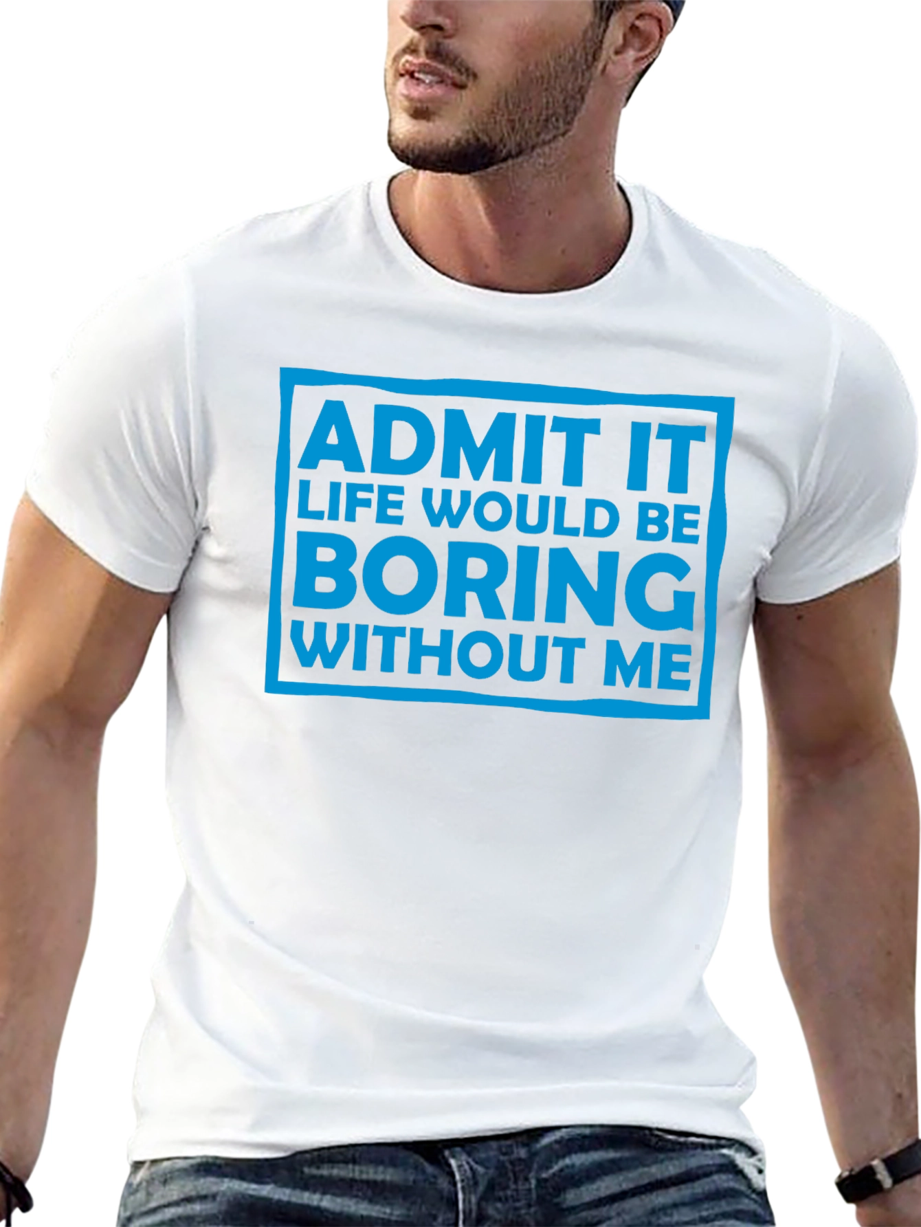 Funny Admit It Graphic Tee - Black