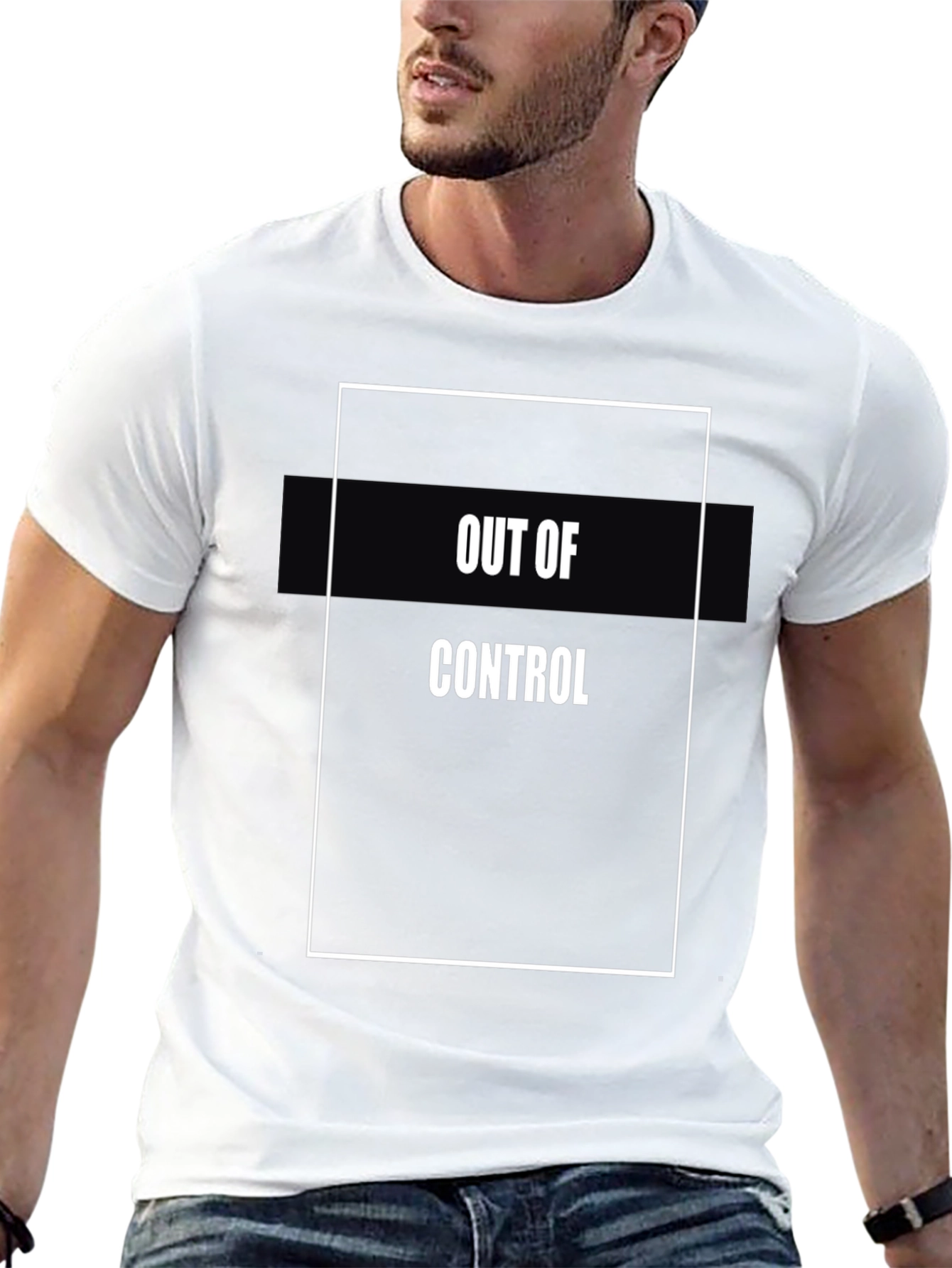 Out of Control Graphic Tee - Black Casual T-Shirt