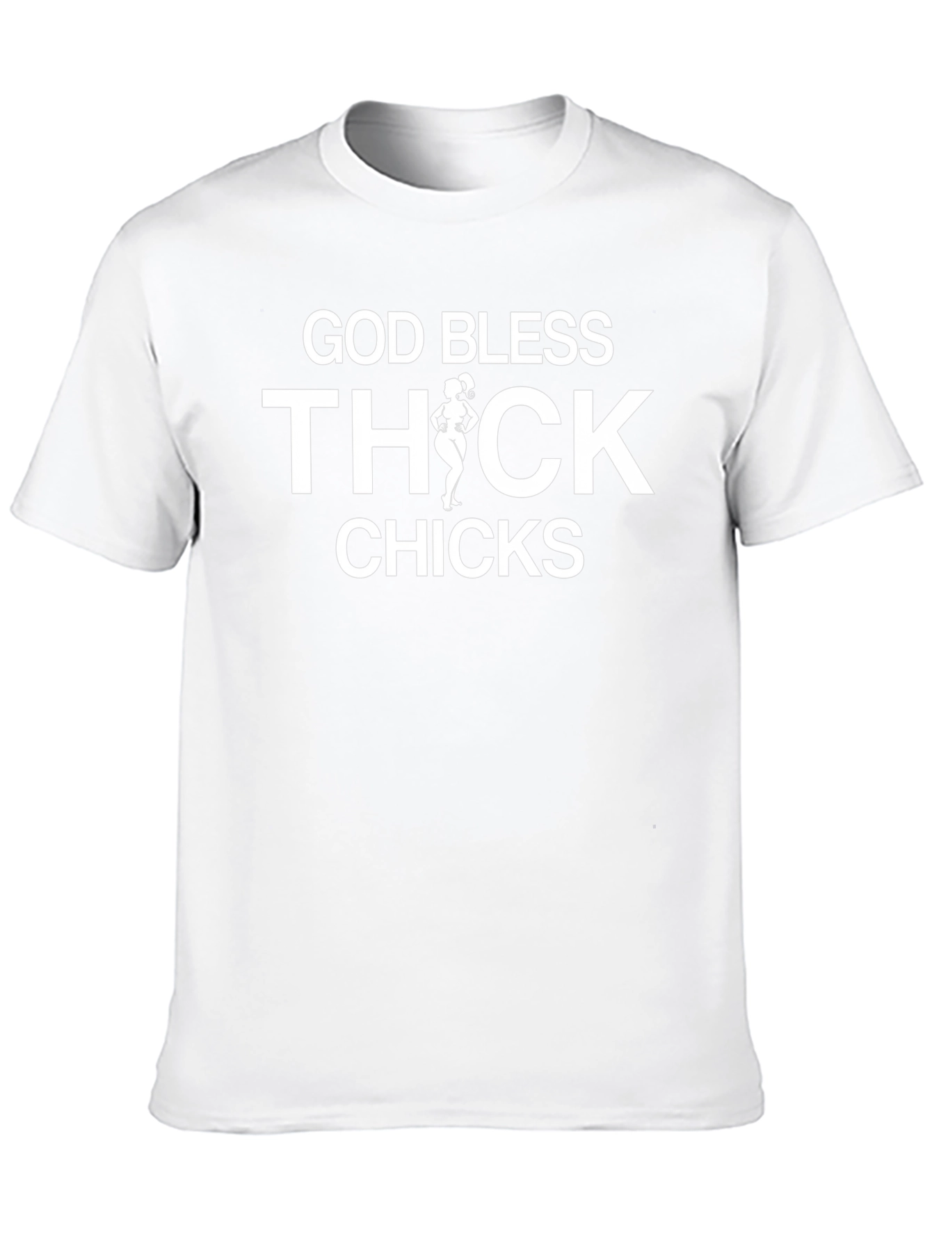 God Bless Thick Chicks Graphic Tee - Black