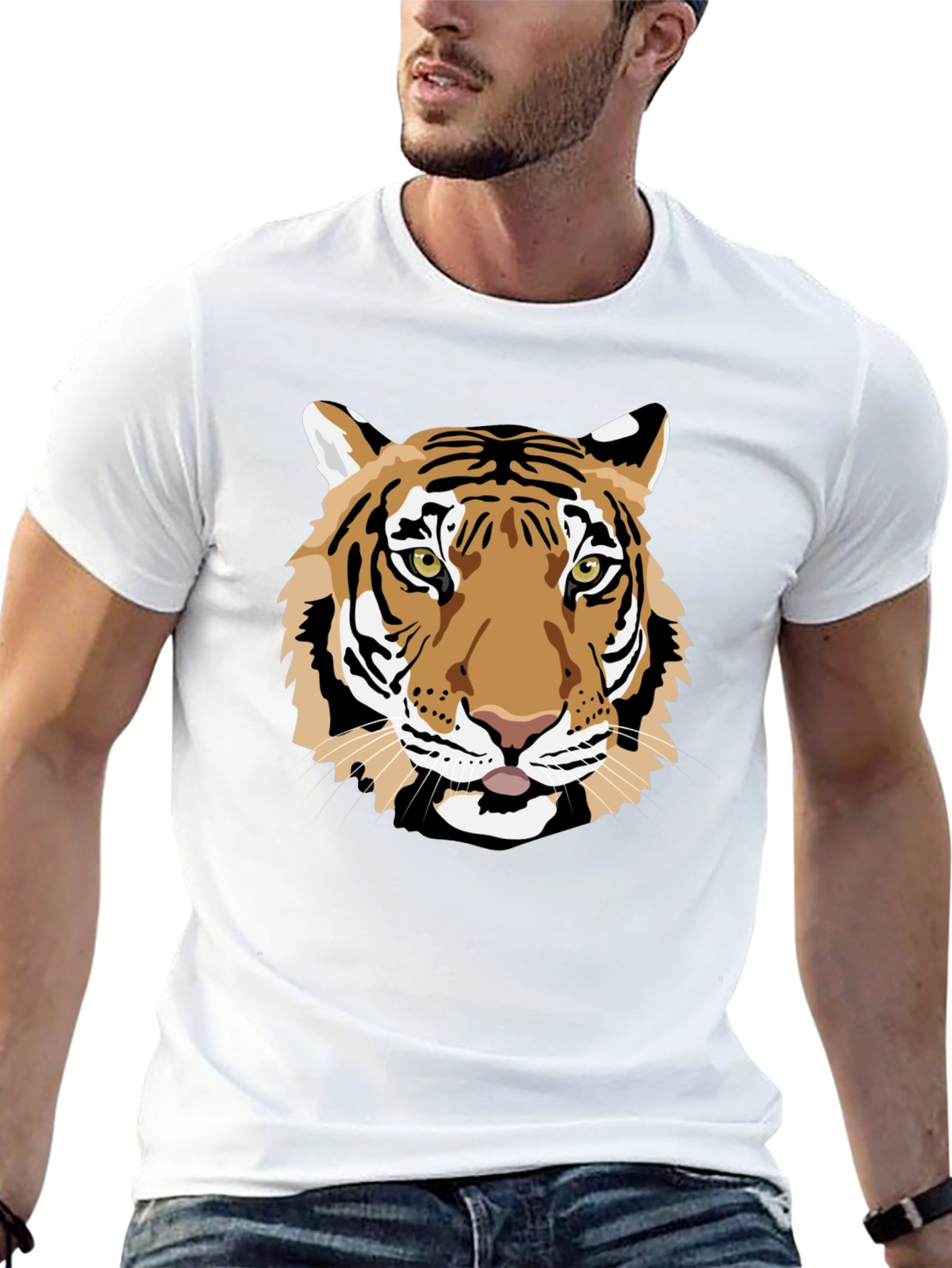 Tiger Graphic Black Tee
