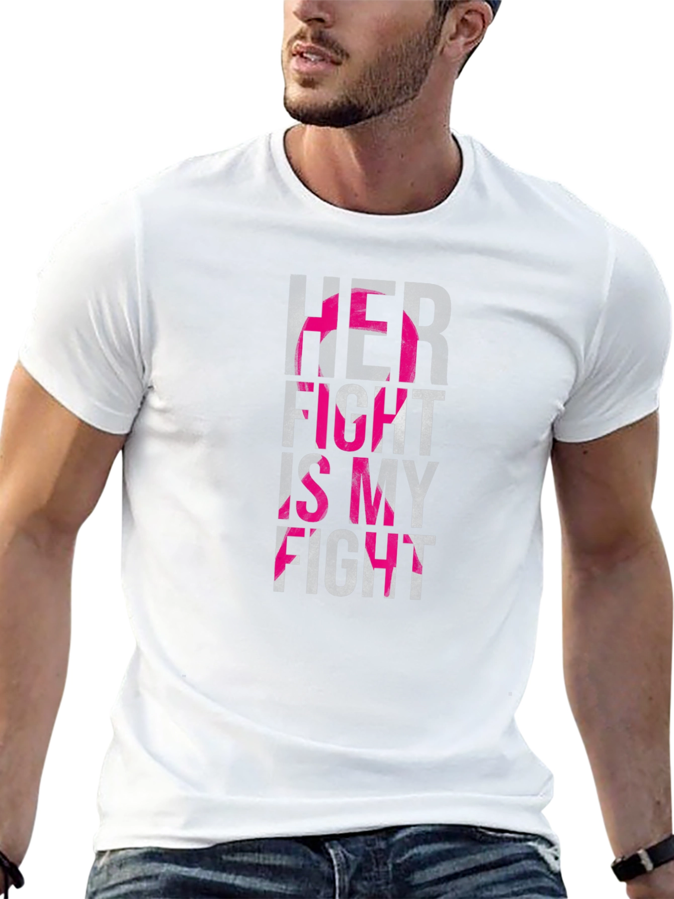 Her Fight is My Fight Breast Cancer Awareness T-Shirt