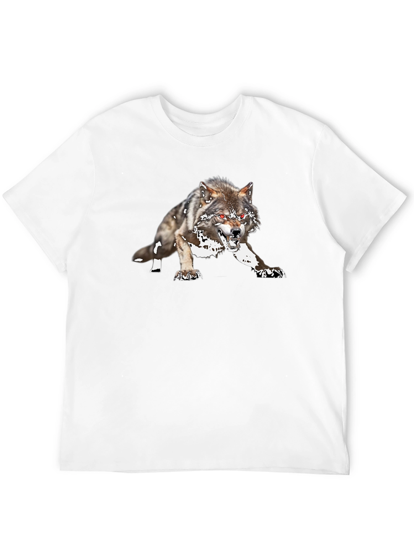 Black Wolf Graphic Tee - Fierce Animal Design