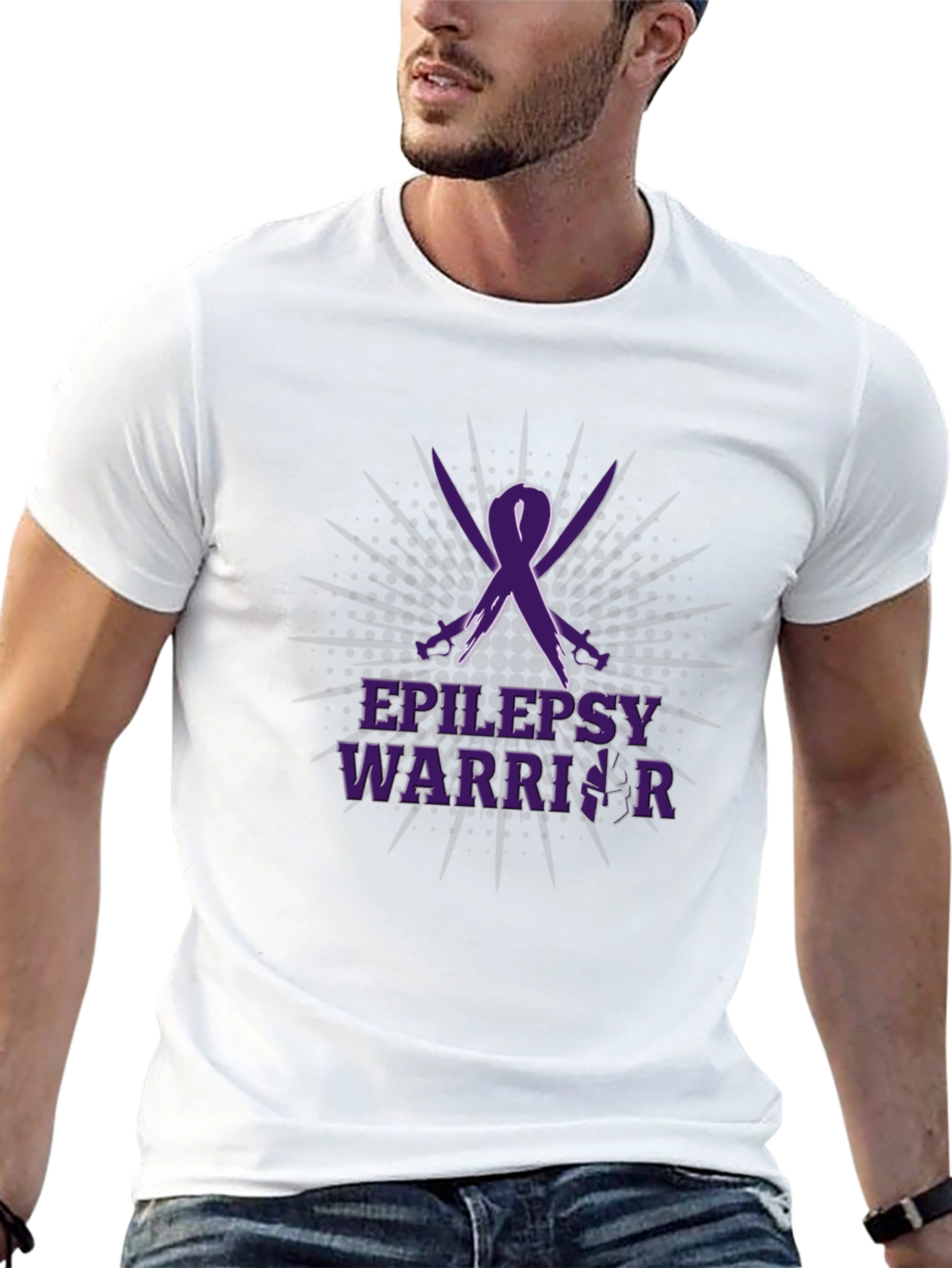 Epilepsy Warrior Ribbon Graphic T-Shirt