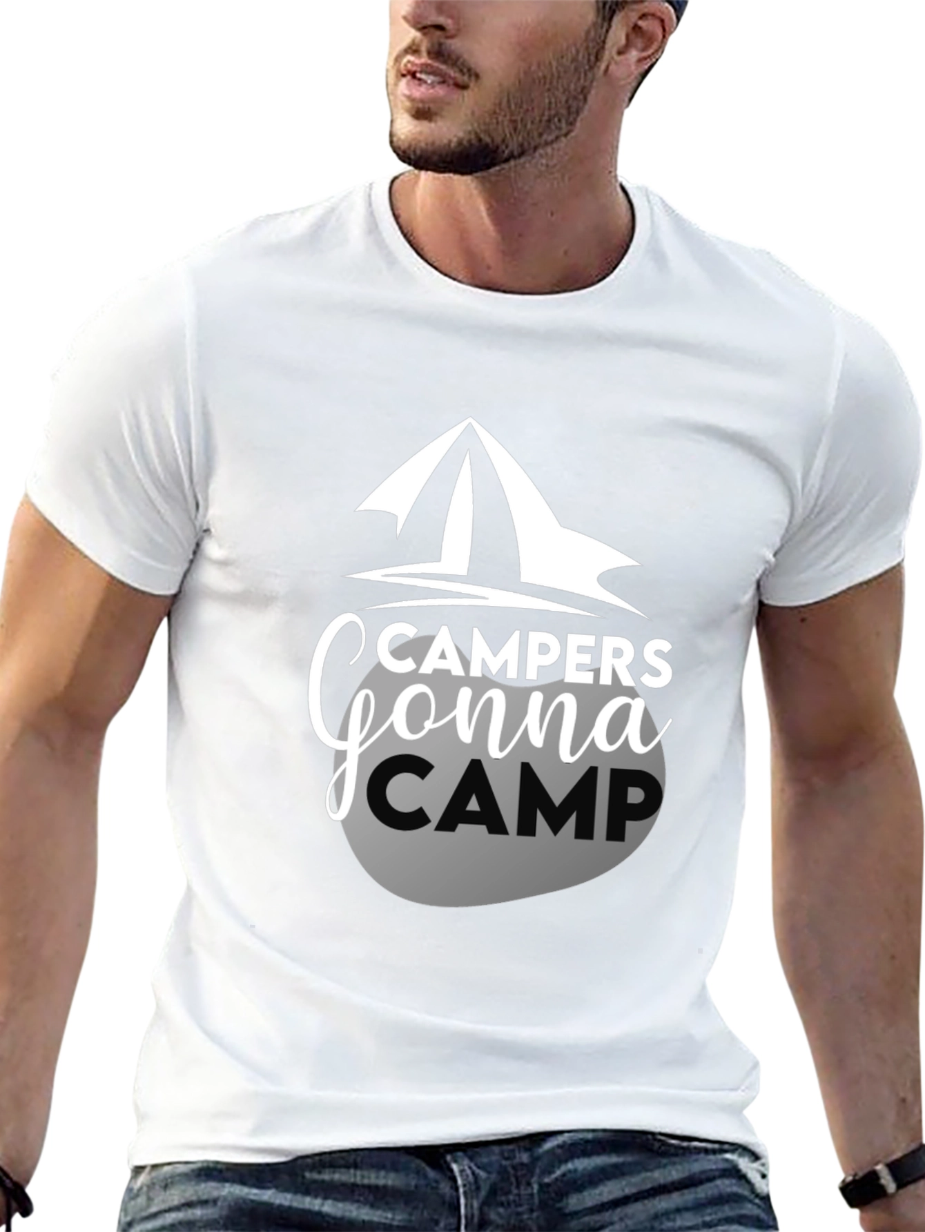 Campers Gonna Camp Graphic Tee - Black