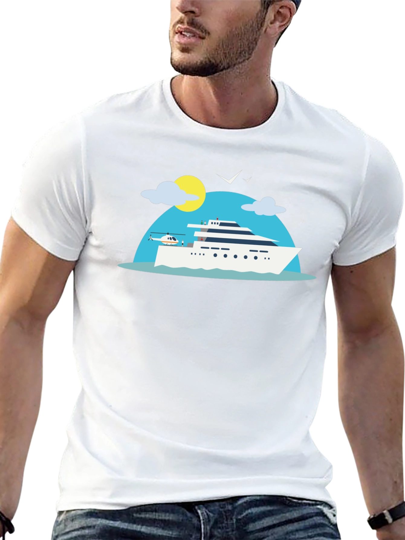 Luxury Yacht Graphic T-Shirt - Vacation Vibes