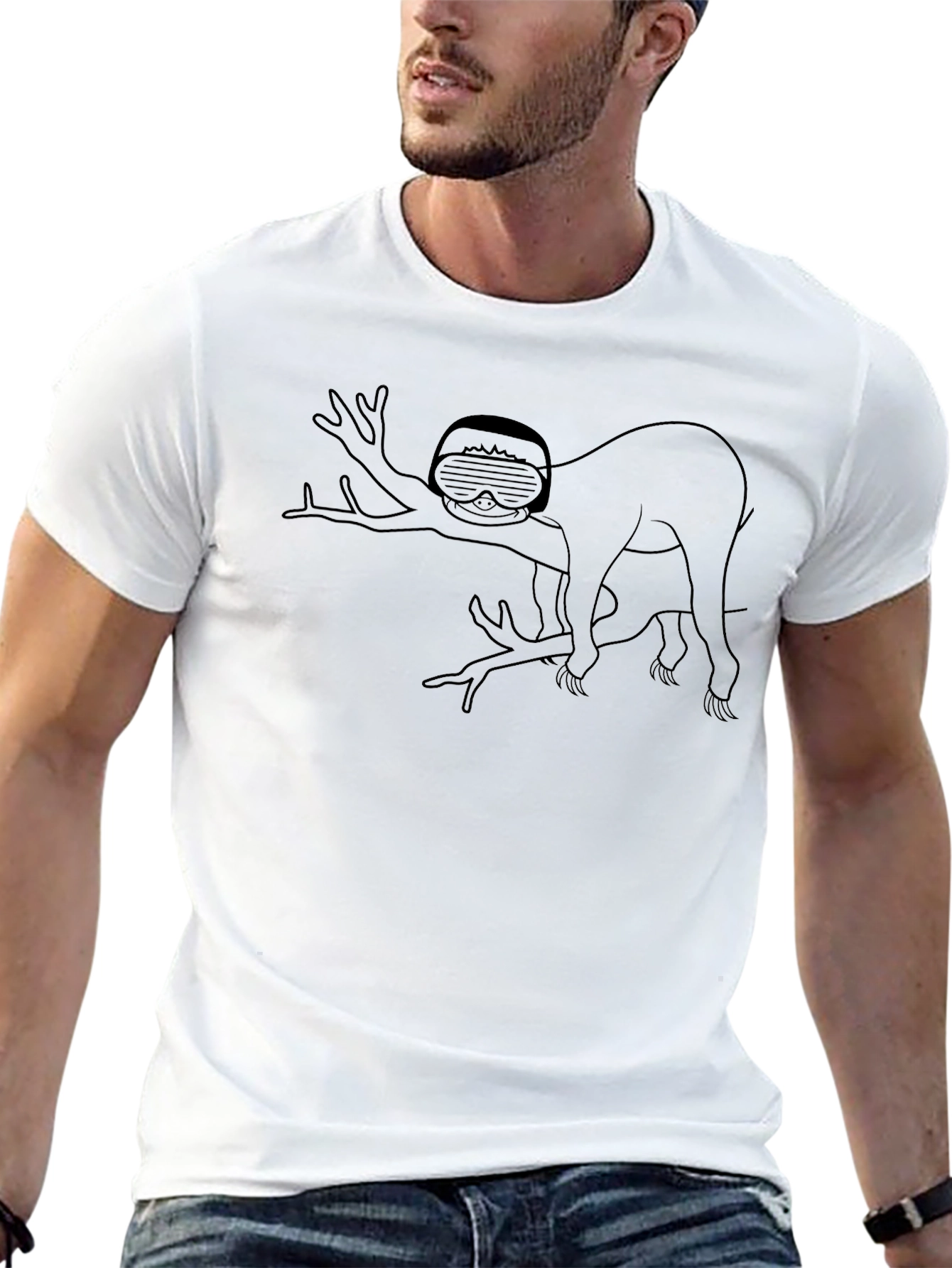 Sloth with Sunglasses Graphic Tee - Unisex
