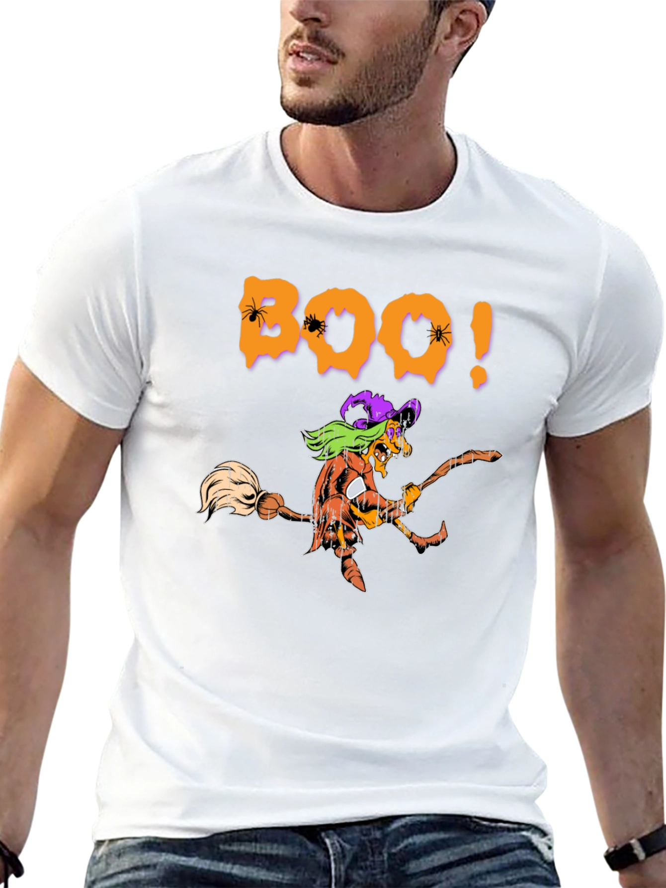 Halloween Witch BOO Graphic T-Shirt