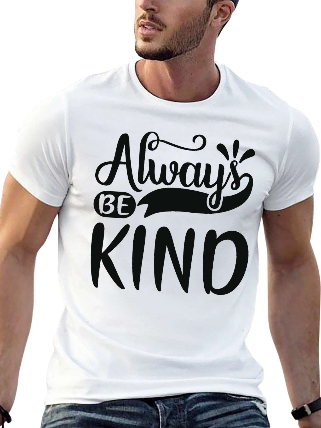Always Be Kind Graphic Tee - Soft Black T-Shirt