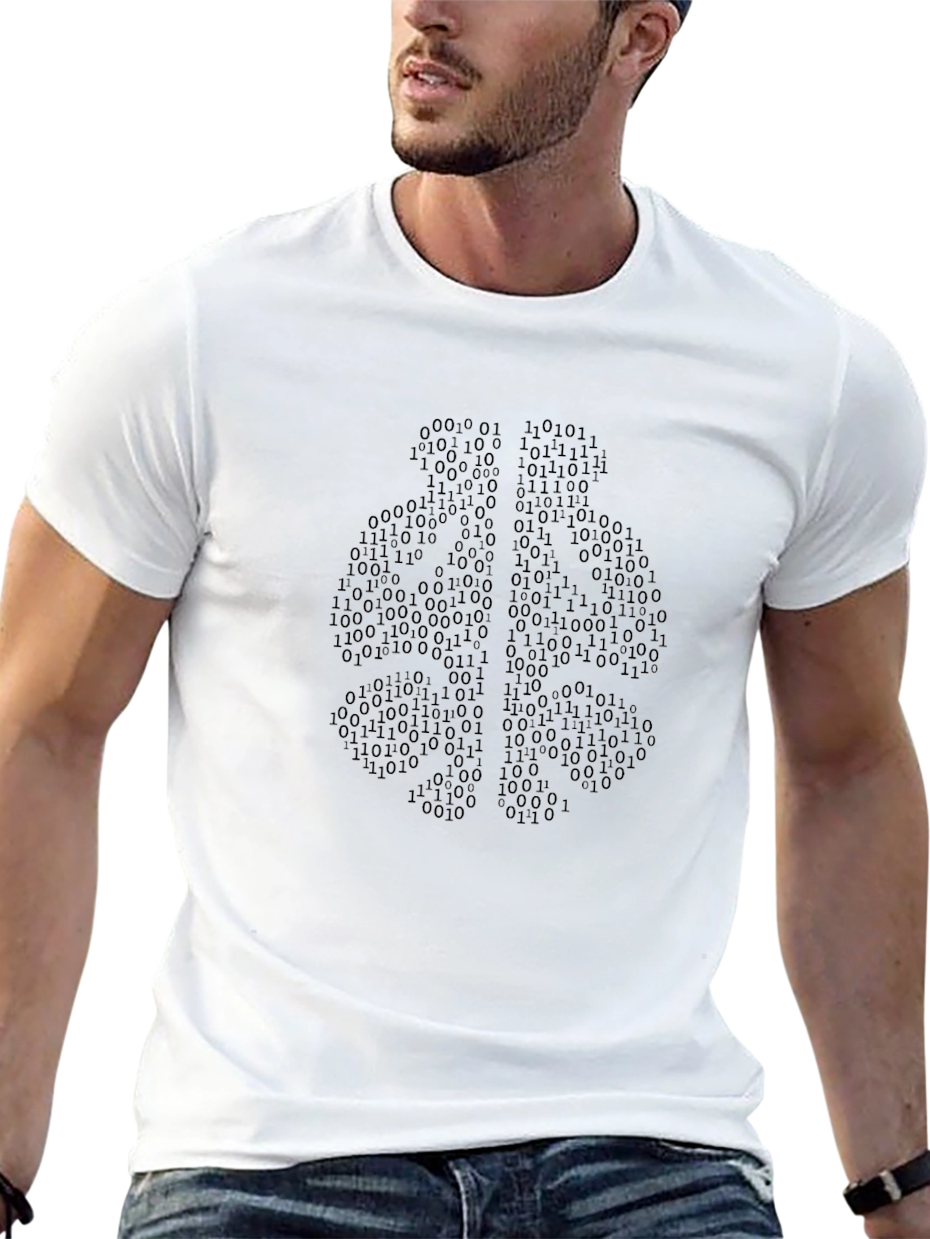 Binary Code Brain T-Shirt - Geek Chic Tee