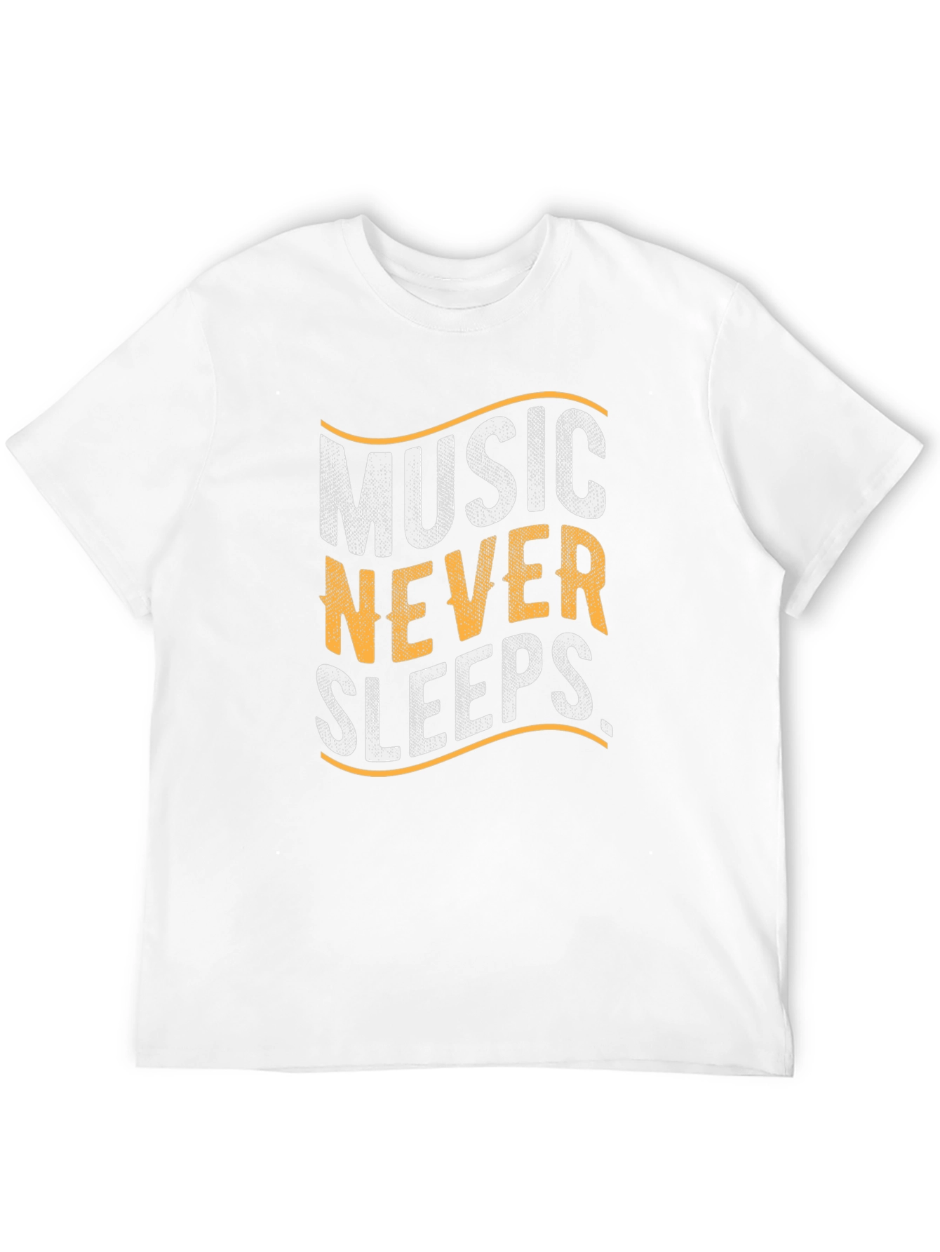 Music Never Sleeps Graphic T-Shirt - Black