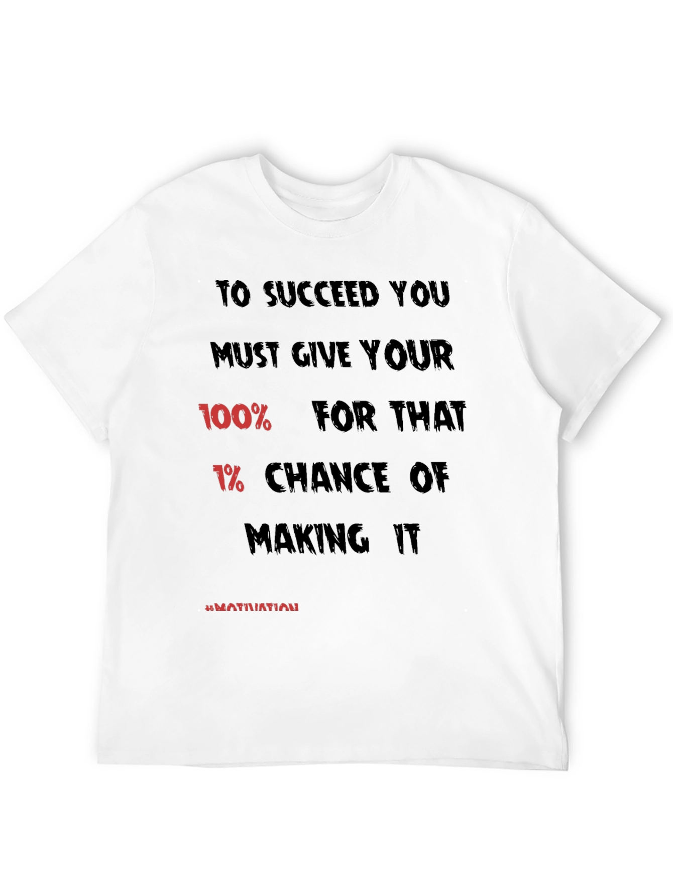 Motivational Black T-Shirt: 100% Effort