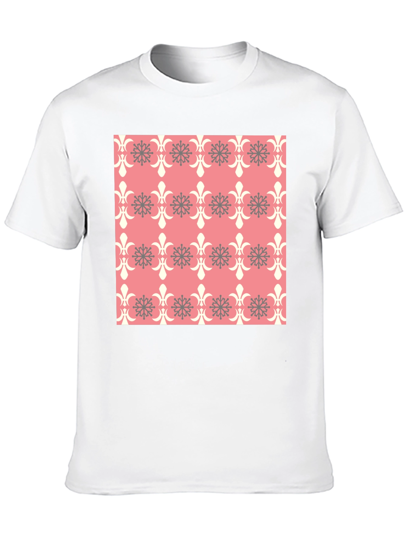 Patterned Graphic Tee - Black Cotton Blend