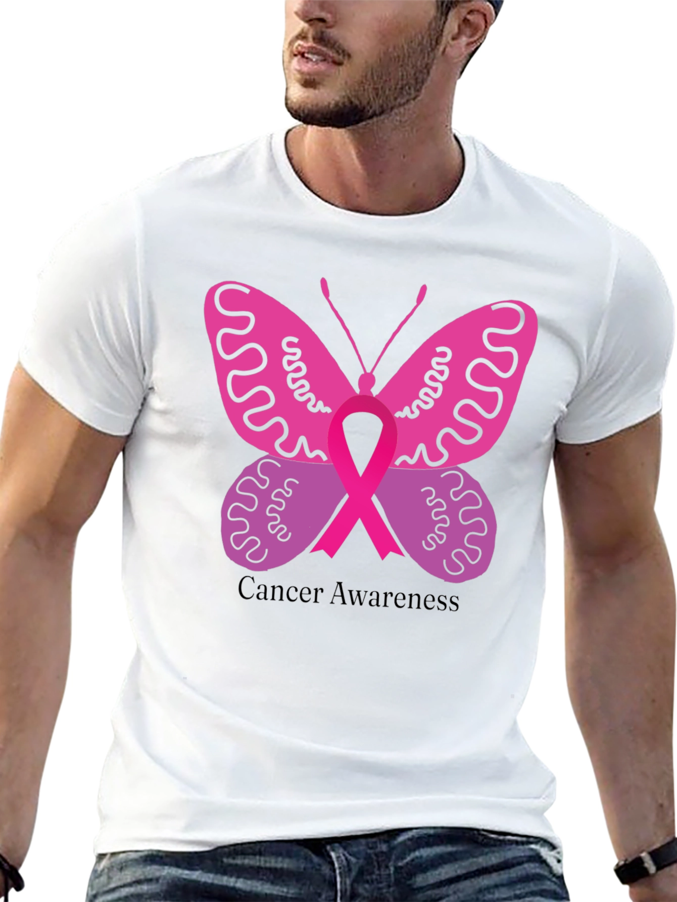 Cancer Awareness Butterfly Ribbon T-Shirt
